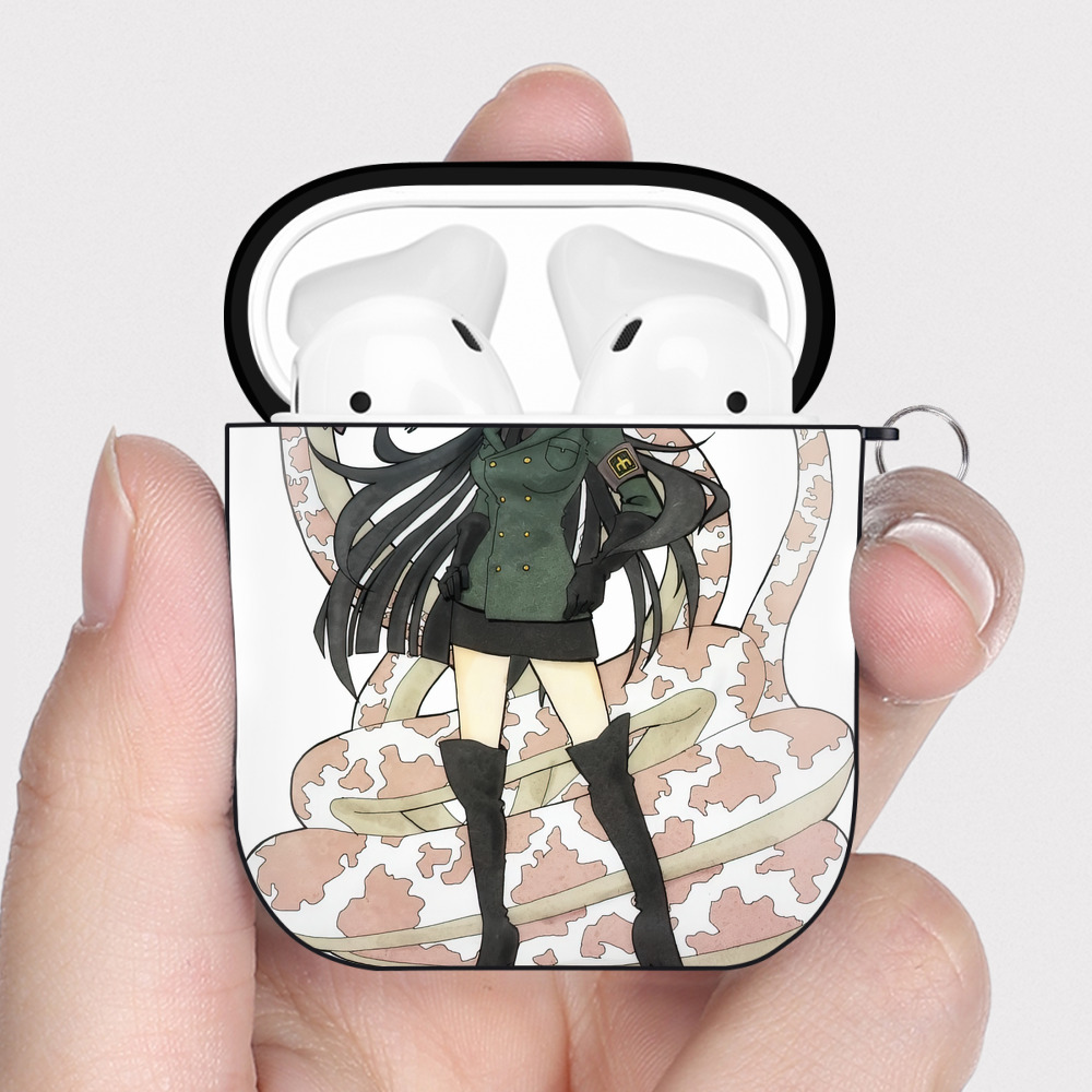 （画像用） ワンピース ONE PIECE AirPods 第2世代保護ケース ハードシェル ブラック 耐衝撃・防指紋・カラビナ付き