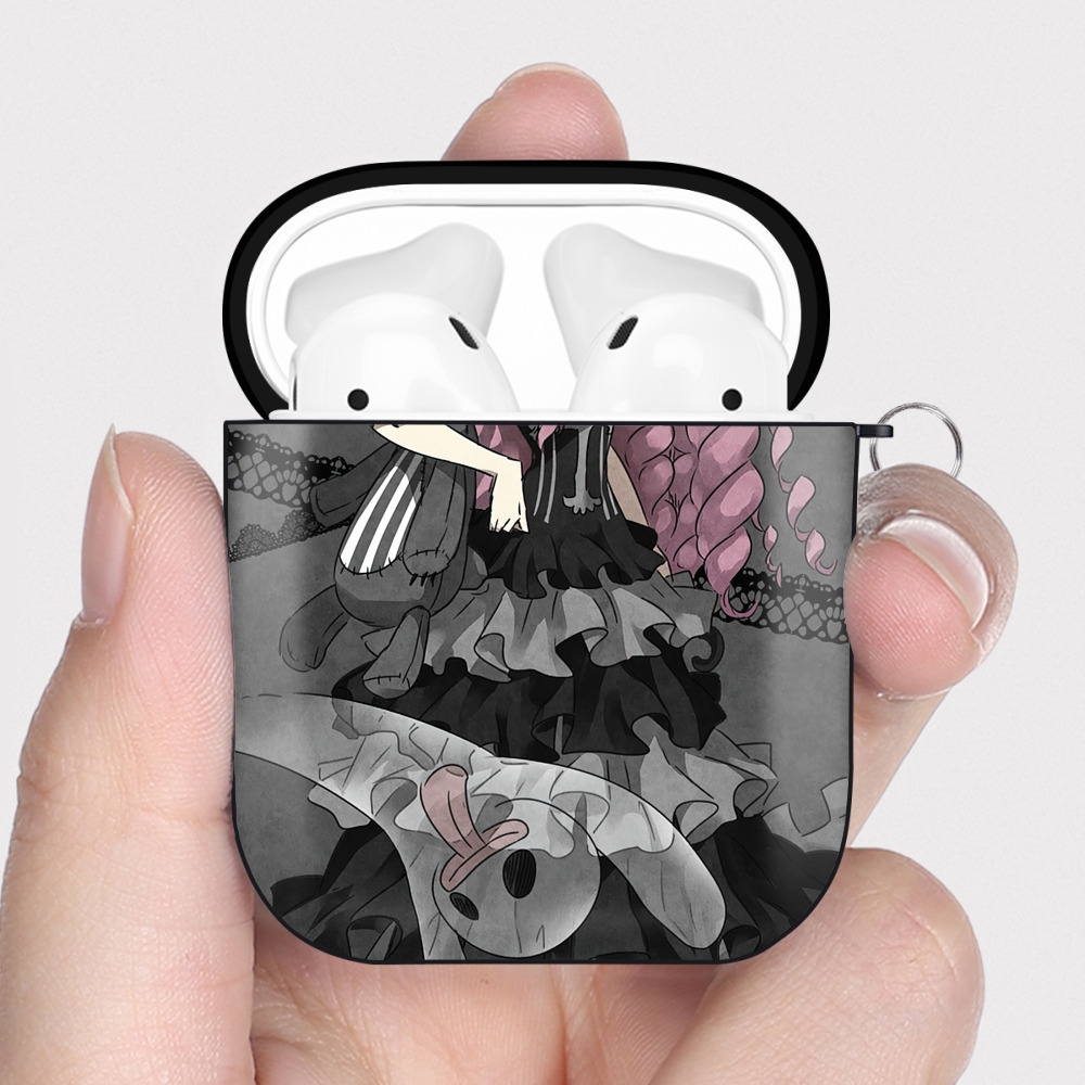 （画像用） ワンピース ONE PIECE AirPods 第2世代保護ケース ハードシェル ブラック 耐衝撃・防指紋・カラビナ付き