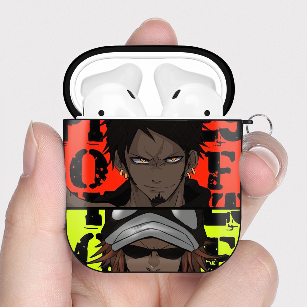 （画像用） ワンピース ONE PIECE AirPods 第2世代保護ケース ハードシェル ブラック 耐衝撃・防指紋・カラビナ付き
