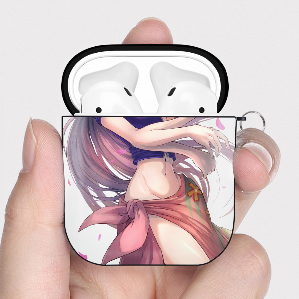（画像用） ワンピース ONE PIECE AirPods 第2世代保護ケース ハードシェル ブラック 耐衝撃・防指紋・カラビナ付き