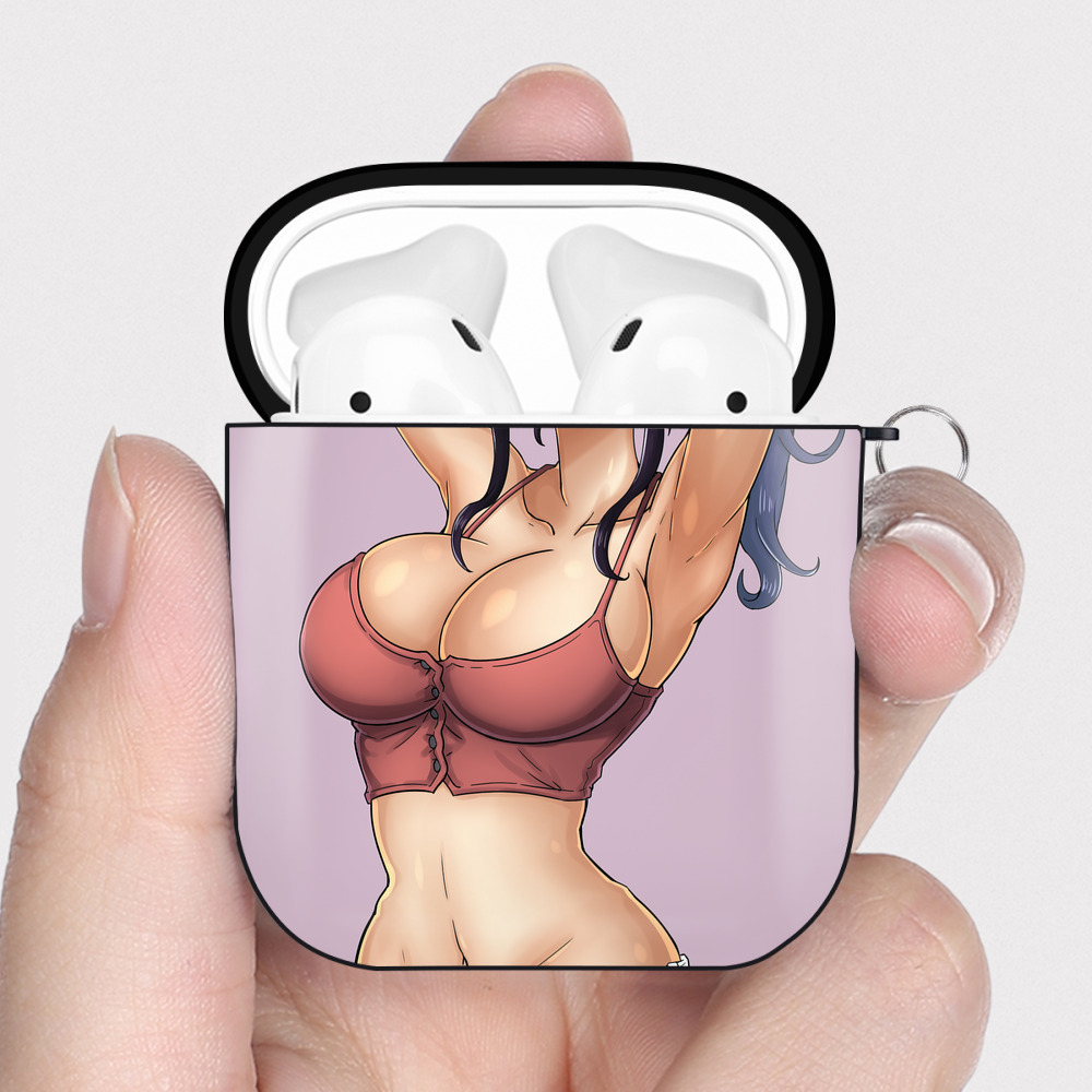 （画像用） ワンピース ONE PIECE AirPods 第2世代保護ケース ハードシェル ブラック 耐衝撃・防指紋・カラビナ付き