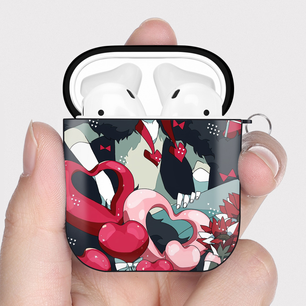 （画像用） ワンピース ONE PIECE AirPods 第2世代保護ケース ハードシェル ブラック 耐衝撃・防指紋・カラビナ付き