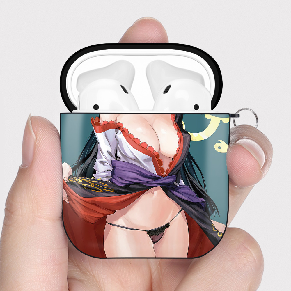 （画像用） ワンピース ONE PIECE AirPods 第2世代保護ケース ハードシェル ブラック 耐衝撃・防指紋・カラビナ付き