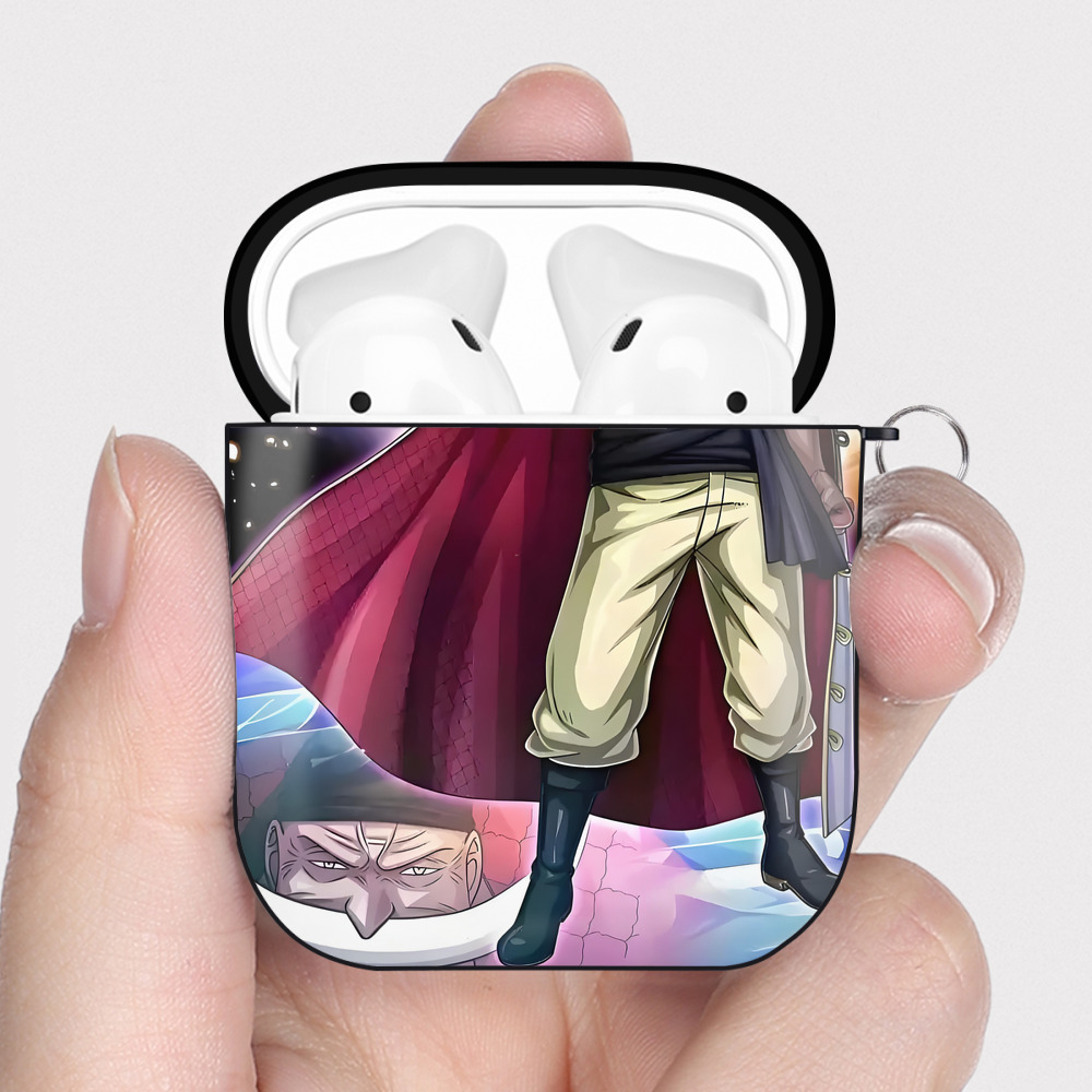 （画像用） ワンピース ONE PIECE AirPods 第2世代保護ケース ハードシェル ブラック 耐衝撃・防指紋・カラビナ付き