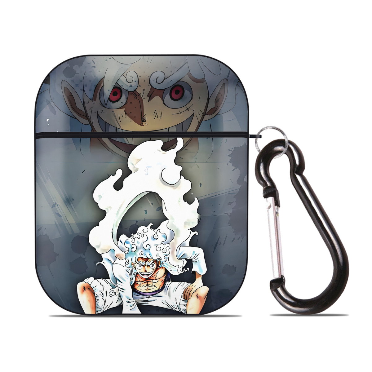 （画像用） ワンピース ONE PIECE AirPods 第2世代保護ケース ハードシェル ブラック 耐衝撃・防指紋・カラビナ付き
