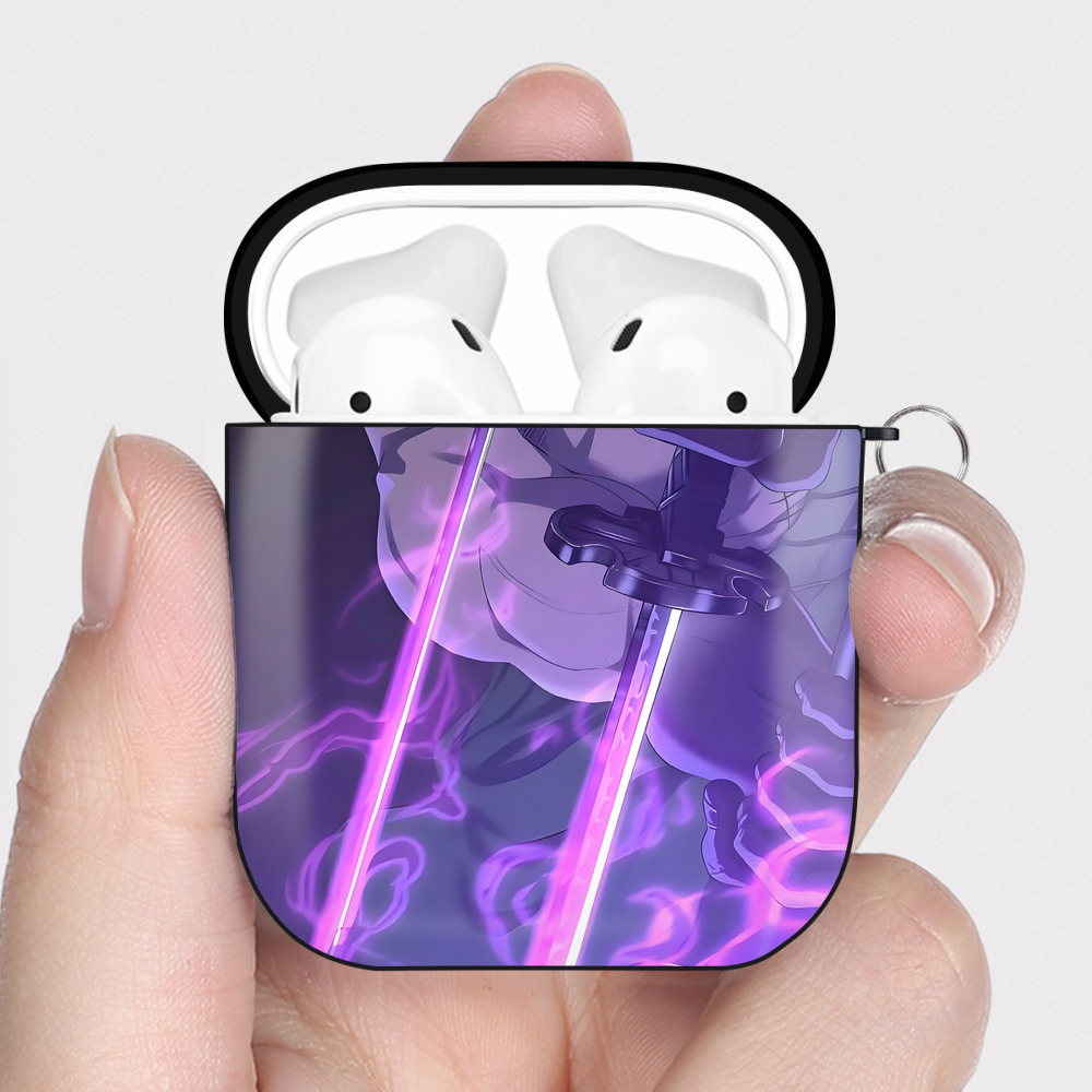 （画像用） ワンピース ONE PIECE AirPods 第2世代保護ケース ハードシェル ブラック 耐衝撃・防指紋・カラビナ付き