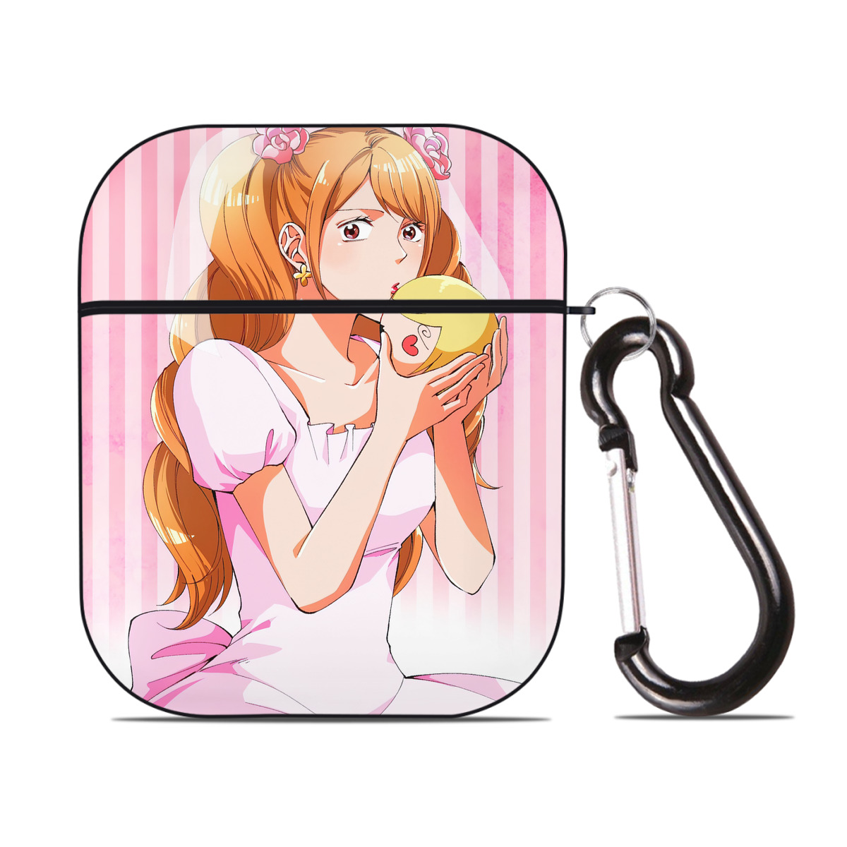（画像用） ワンピース ONE PIECE AirPods 第2世代保護ケース ハードシェル ブラック 耐衝撃・防指紋・カラビナ付き