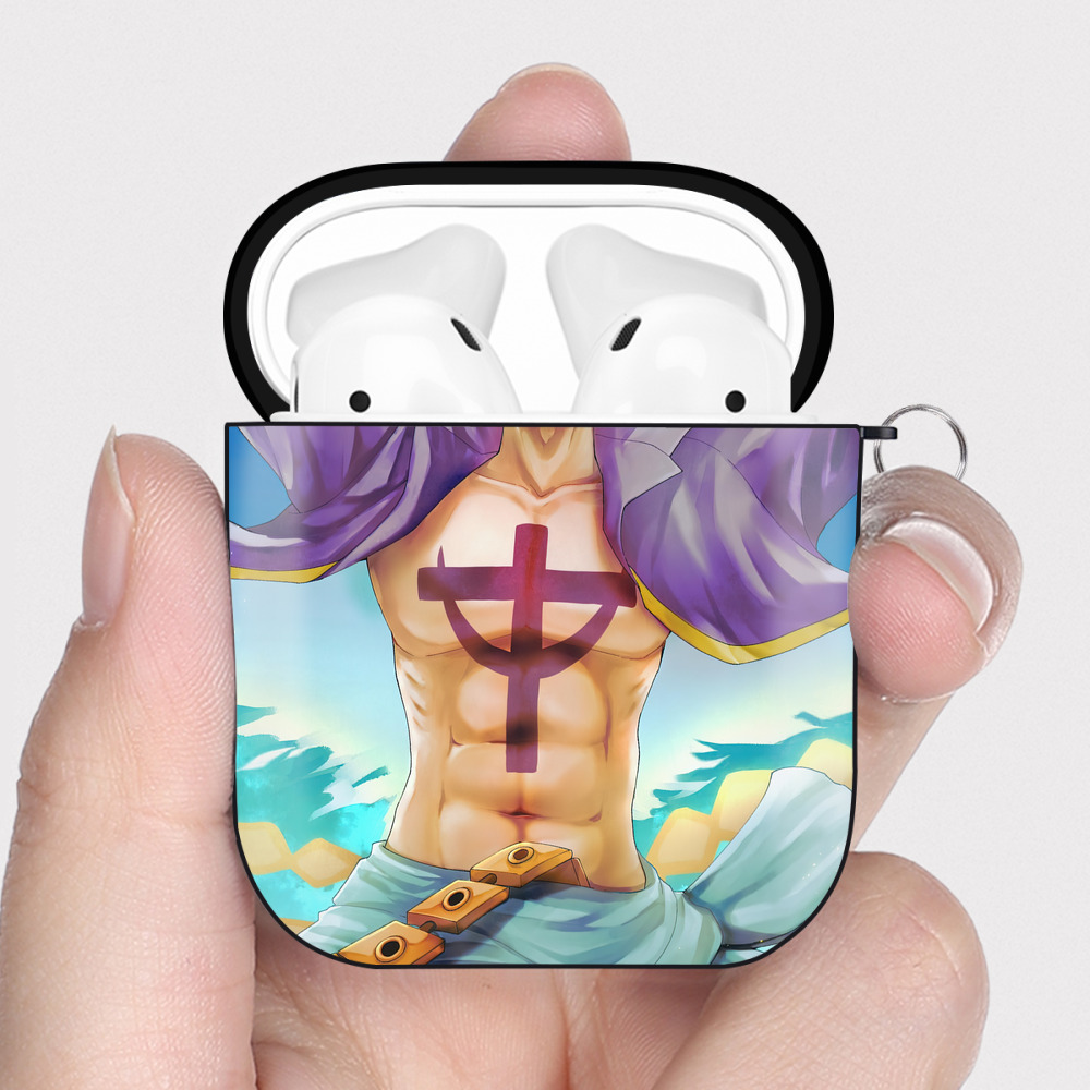 （画像用） ワンピース ONE PIECE AirPods 第2世代保護ケース ハードシェル ブラック 耐衝撃・防指紋・カラビナ付き
