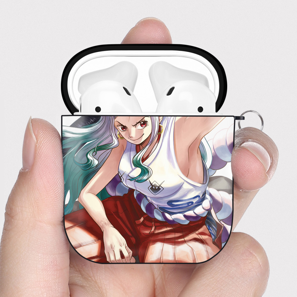 （画像用） ワンピース ONE PIECE AirPods 第2世代保護ケース ハードシェル ブラック 耐衝撃・防指紋・カラビナ付き