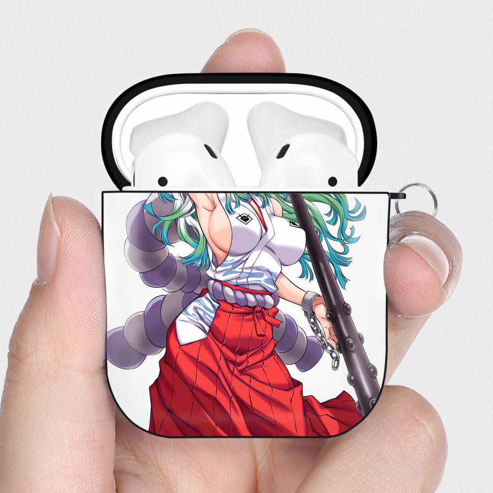 （画像用） ワンピース ONE PIECE AirPods 第2世代保護ケース ハードシェル ブラック 耐衝撃・防指紋・カラビナ付き