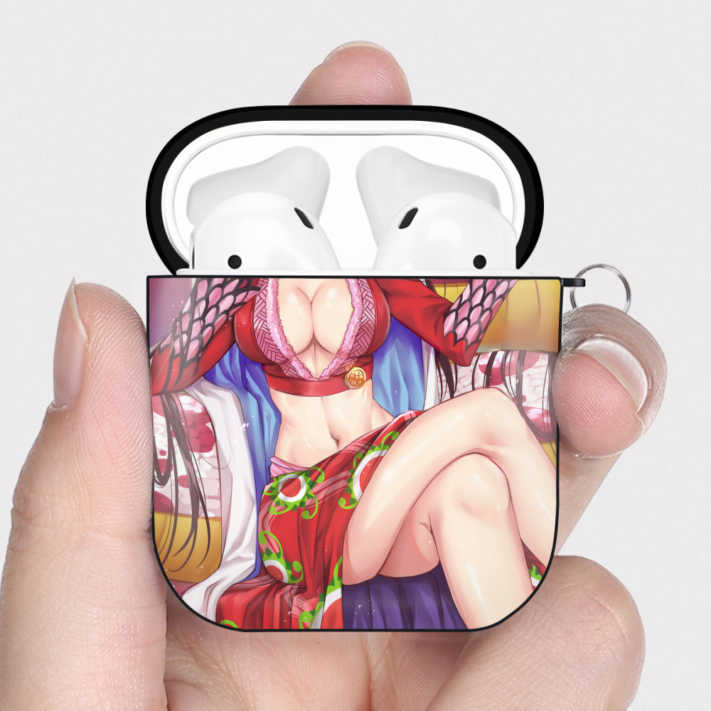 （画像用） ワンピース ONE PIECE AirPods 第2世代保護ケース ハードシェル ブラック 耐衝撃・防指紋・カラビナ付き
