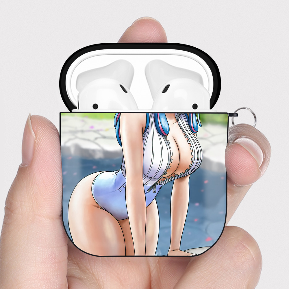 （画像用） ワンピース ONE PIECE AirPods 第2世代保護ケース ハードシェル ブラック 耐衝撃・防指紋・カラビナ付き