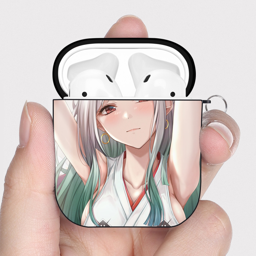 （画像用） ワンピース ONE PIECE AirPods 第2世代保護ケース ハードシェル ブラック 耐衝撃・防指紋・カラビナ付き