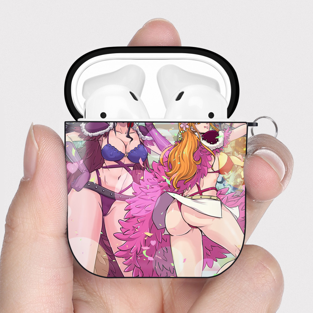 （画像用） ワンピース ONE PIECE AirPods 第2世代保護ケース ハードシェル ブラック 耐衝撃・防指紋・カラビナ付き