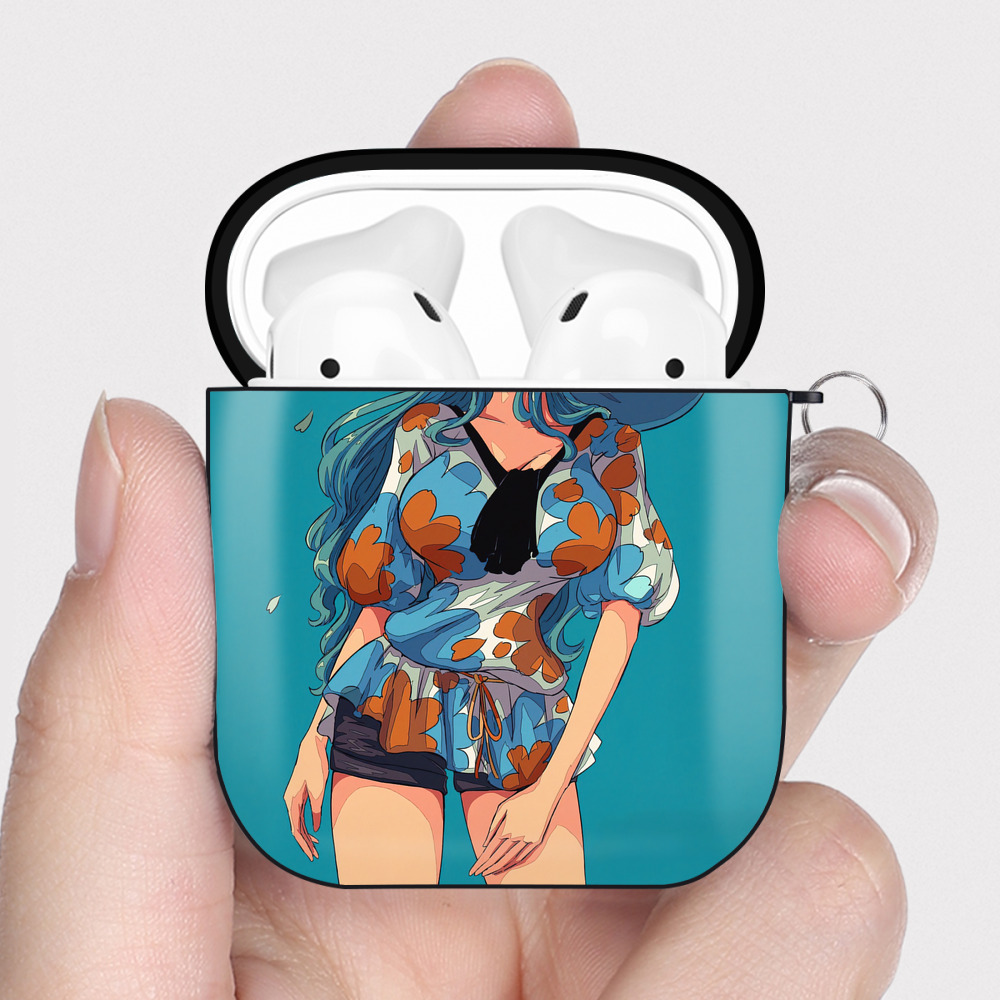 （画像用） ワンピース ONE PIECE AirPods 第2世代保護ケース ハードシェル ブラック 耐衝撃・防指紋・カラビナ付き