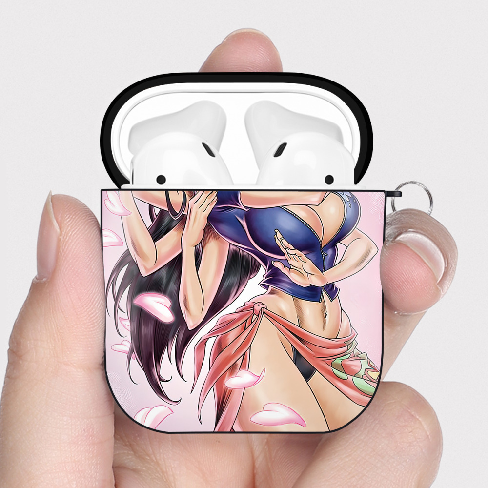 （画像用） ワンピース ONE PIECE AirPods 第2世代保護ケース ハードシェル ブラック 耐衝撃・防指紋・カラビナ付き