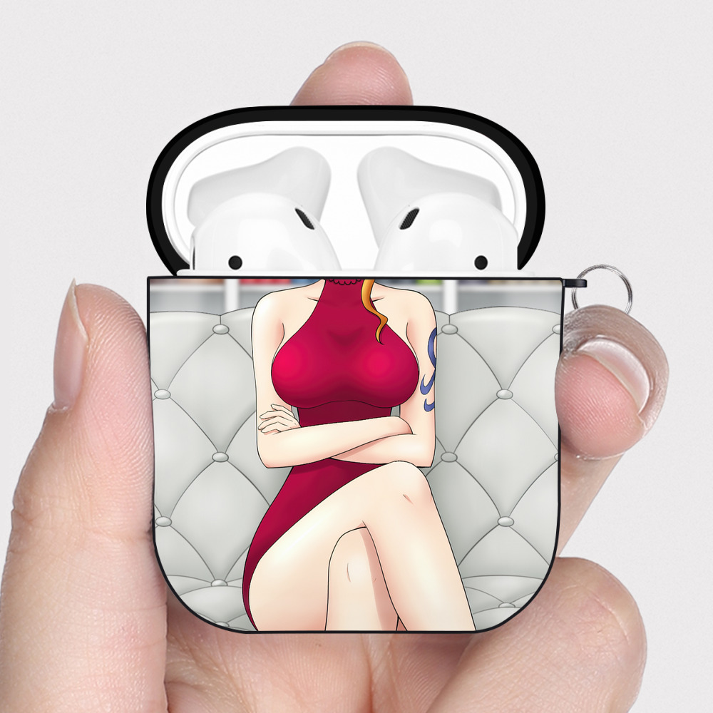 （画像用） ワンピース ONE PIECE AirPods 第2世代保護ケース ハードシェル ブラック 耐衝撃・防指紋・カラビナ付き