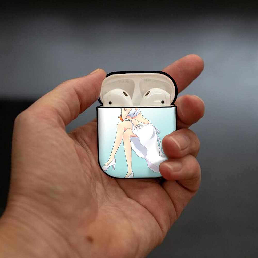 ワンピース ONE PIECE AirPods 第2世代保護ケース ハードシェル ブラック 耐衝撃・防指紋・カラビナ付き