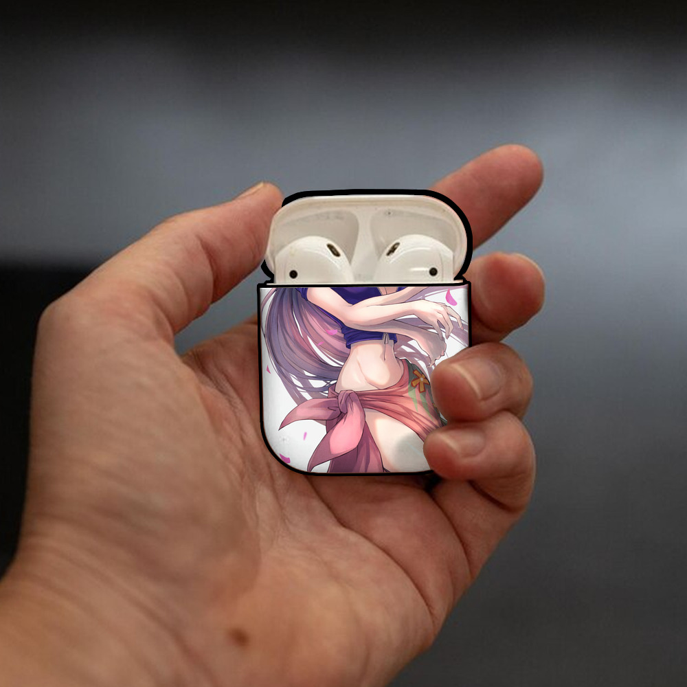 ワンピース ONE PIECE AirPods 第2世代保護ケース ハードシェル ブラック 耐衝撃・防指紋・カラビナ付き