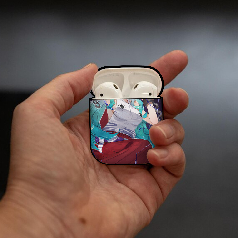 ワンピース ONE PIECE AirPods 第2世代保護ケース ハードシェル ブラック 耐衝撃・防指紋・カラビナ付き