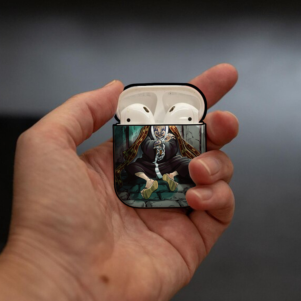 ワンピース ONE PIECE AirPods 第2世代保護ケース ハードシェル ブラック 耐衝撃・防指紋・カラビナ付き