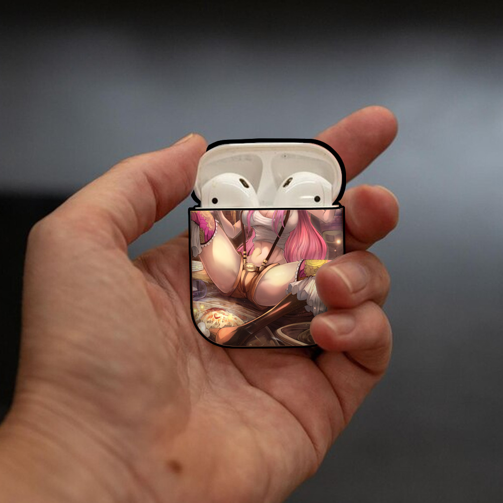ワンピース ONE PIECE AirPods 第2世代保護ケース ハードシェル ブラック 耐衝撃・防指紋・カラビナ付き