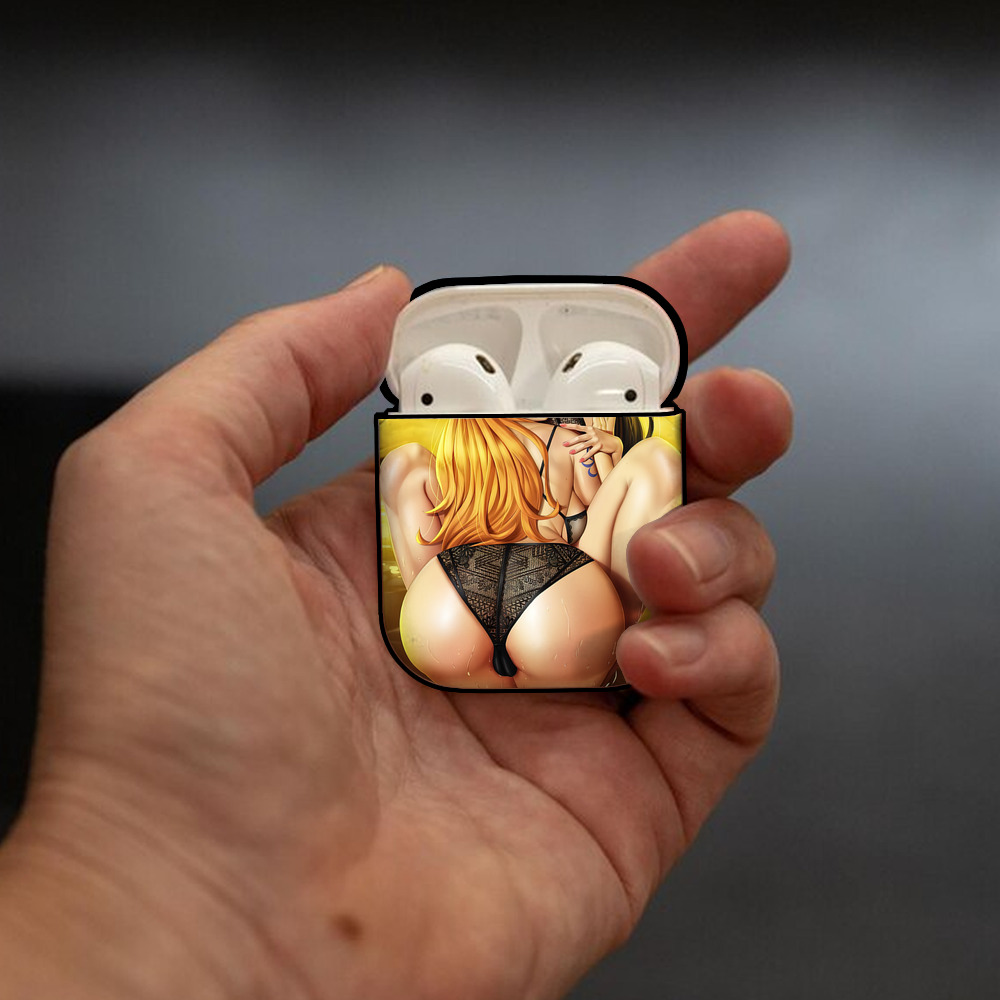 ワンピース ONE PIECE AirPods 第2世代保護ケース ハードシェル ブラック 耐衝撃・防指紋・カラビナ付き