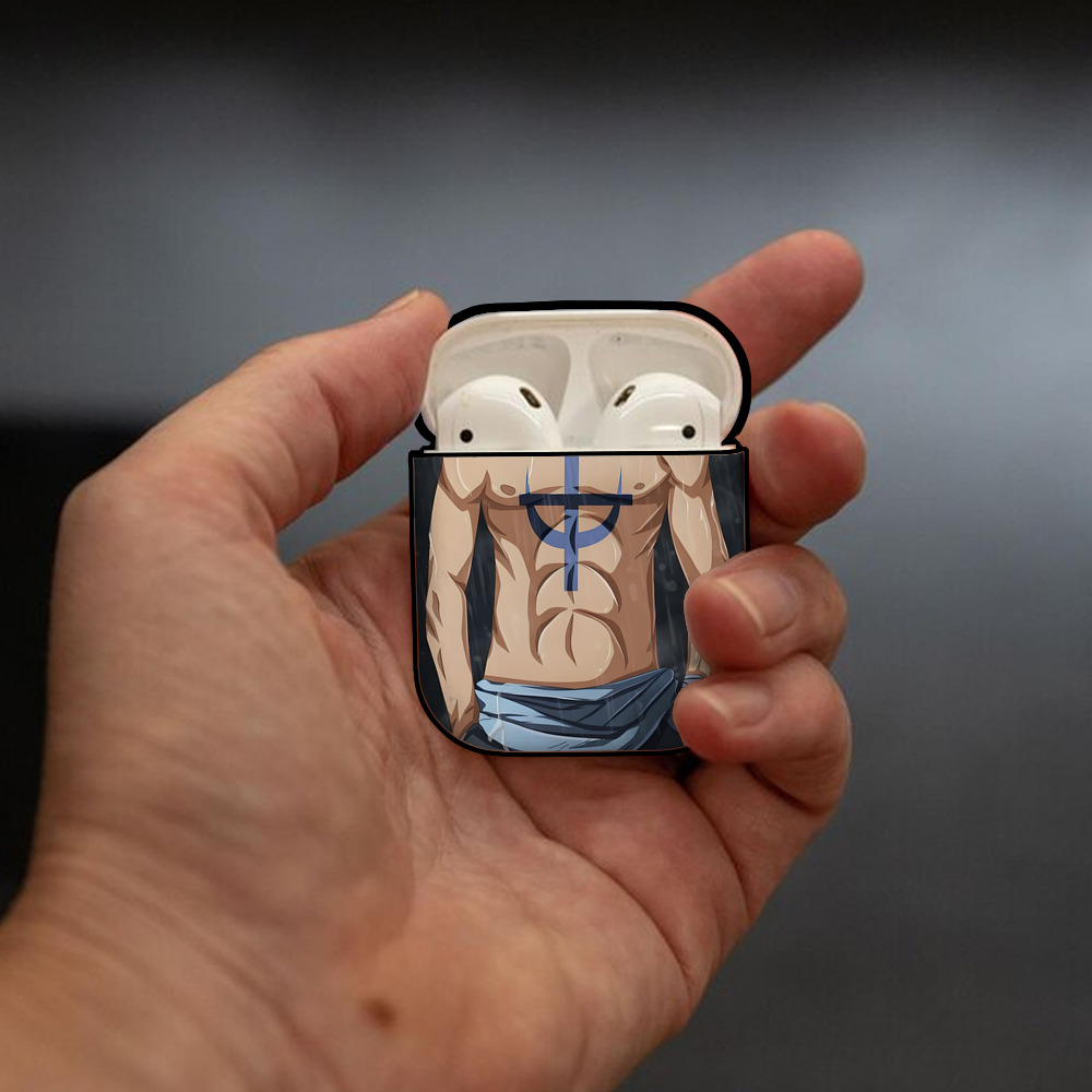 ワンピース ONE PIECE AirPods 第2世代保護ケース ハードシェル ブラック 耐衝撃・防指紋・カラビナ付き