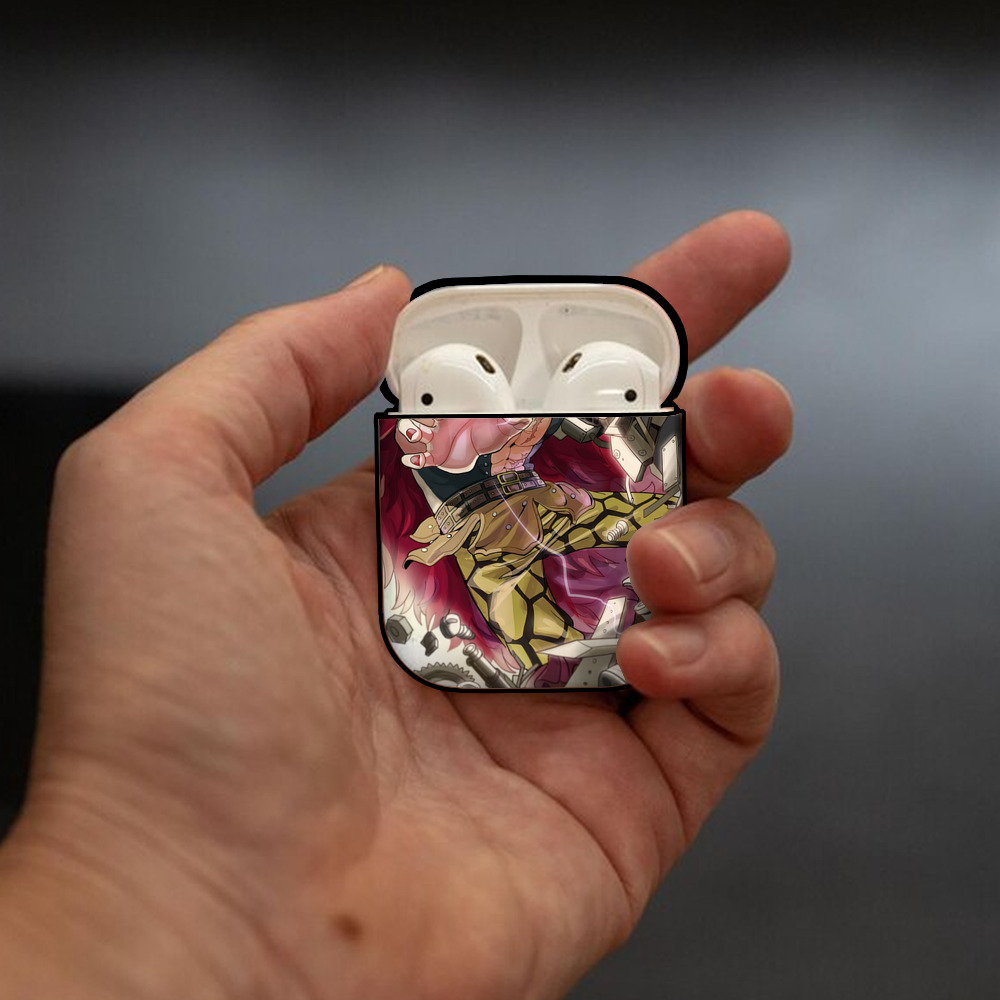 ワンピース ONE PIECE AirPods 第2世代保護ケース ハードシェル ブラック 耐衝撃・防指紋・カラビナ付き