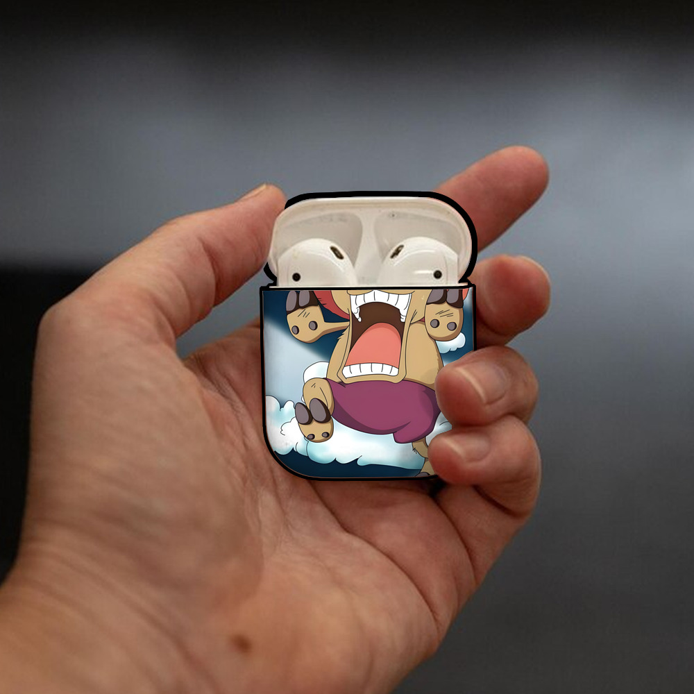 ワンピース ONE PIECE AirPods 第2世代保護ケース ハードシェル ブラック 耐衝撃・防指紋・カラビナ付き