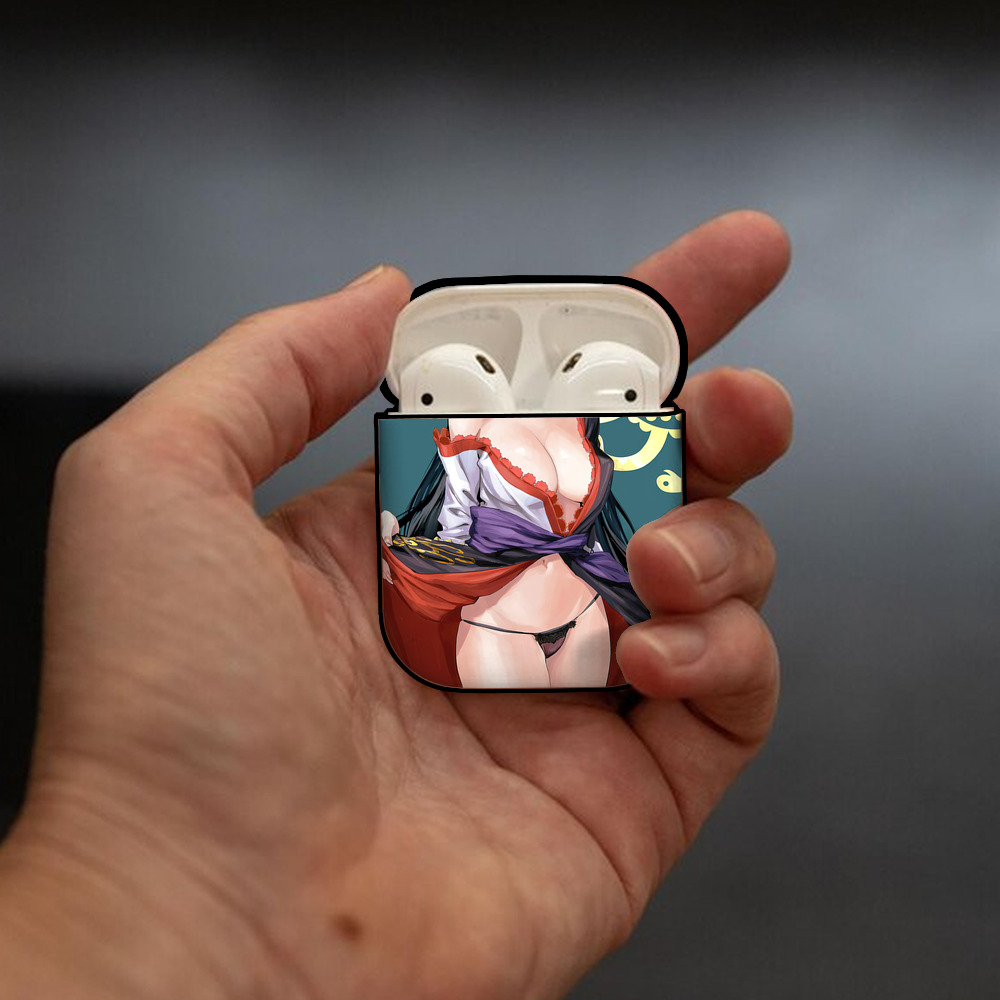 ワンピース ONE PIECE AirPods 第2世代保護ケース ハードシェル ブラック 耐衝撃・防指紋・カラビナ付き