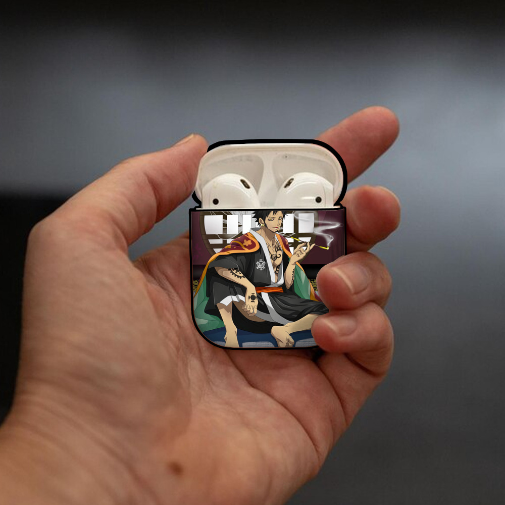 ワンピース ONE PIECE AirPods 第2世代保護ケース ハードシェル ブラック 耐衝撃・防指紋・カラビナ付き