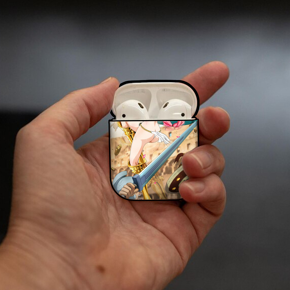 ワンピース ONE PIECE AirPods 第2世代保護ケース ハードシェル ブラック 耐衝撃・防指紋・カラビナ付き