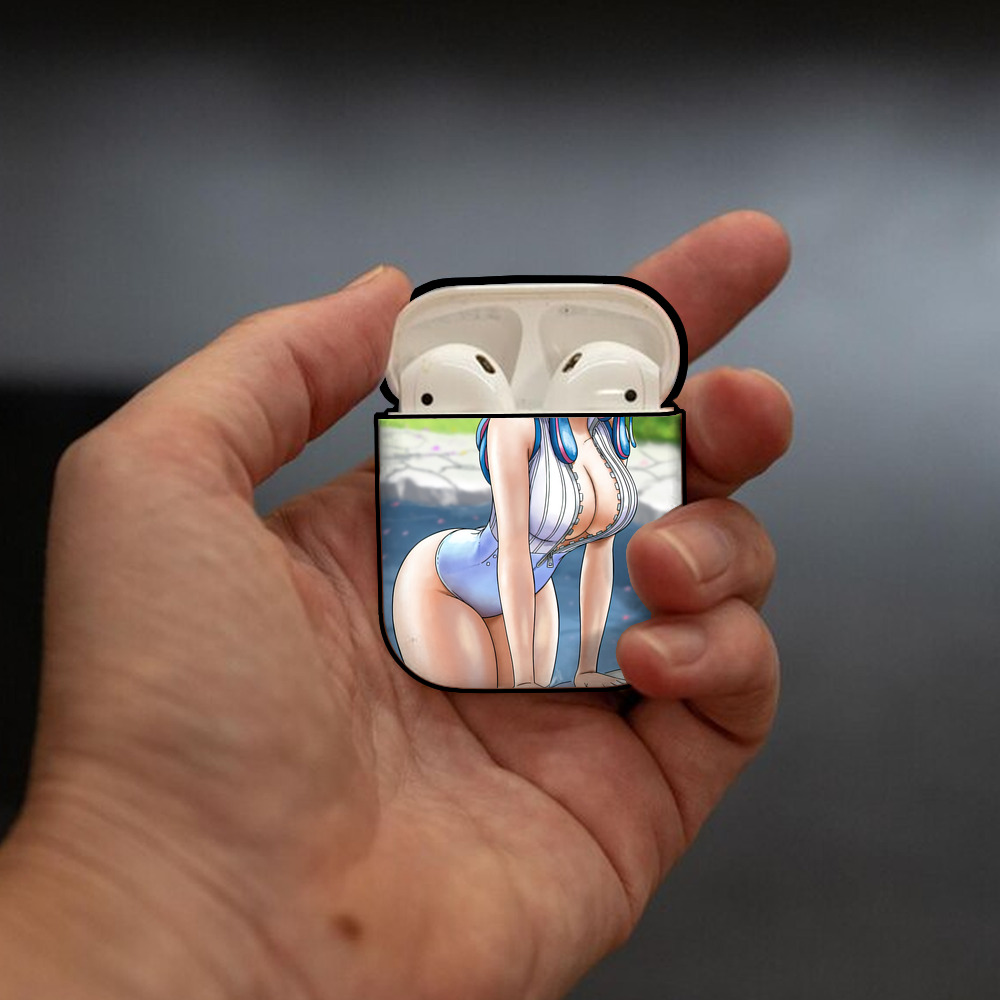 ワンピース ONE PIECE AirPods 第2世代保護ケース ハードシェル ブラック 耐衝撃・防指紋・カラビナ付き