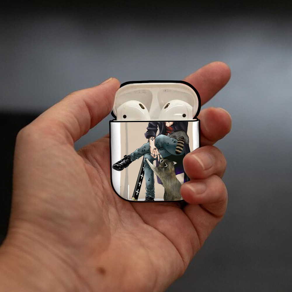 ワンピース ONE PIECE AirPods 第2世代保護ケース ハードシェル ブラック 耐衝撃・防指紋・カラビナ付き