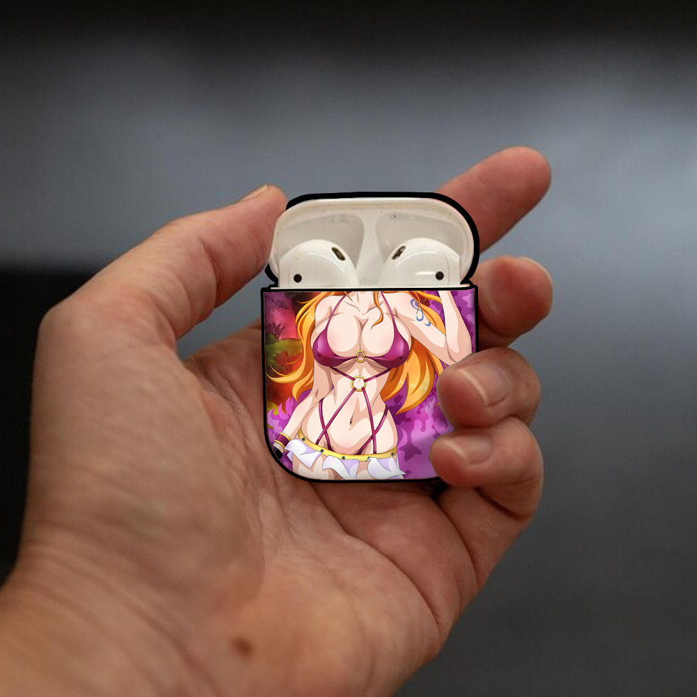 ワンピース ONE PIECE AirPods 第2世代保護ケース ハードシェル ブラック 耐衝撃・防指紋・カラビナ付き