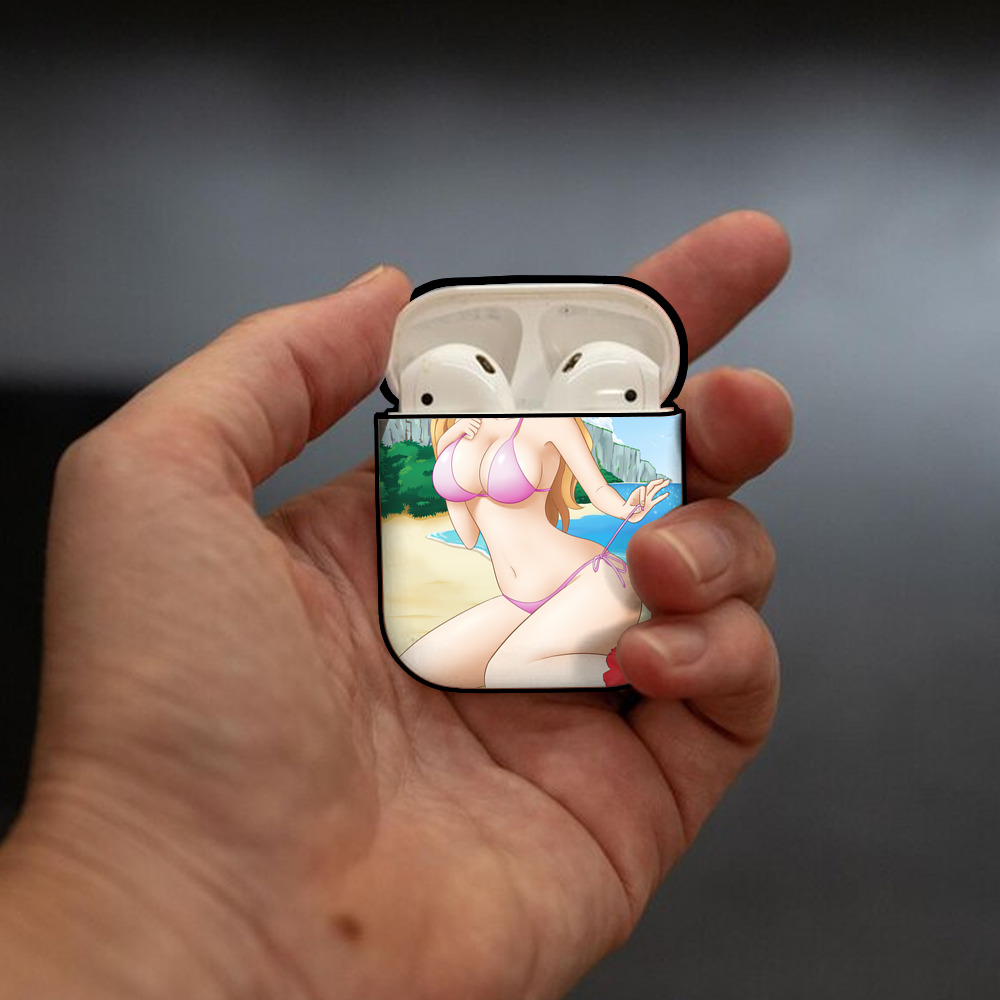 ワンピース ONE PIECE AirPods 第2世代保護ケース ハードシェル ブラック 耐衝撃・防指紋・カラビナ付き
