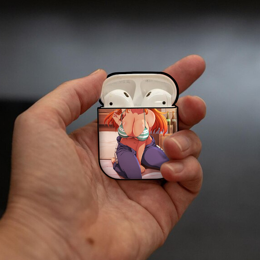 ワンピース ONE PIECE AirPods 第2世代保護ケース ハードシェル ブラック 耐衝撃・防指紋・カラビナ付き