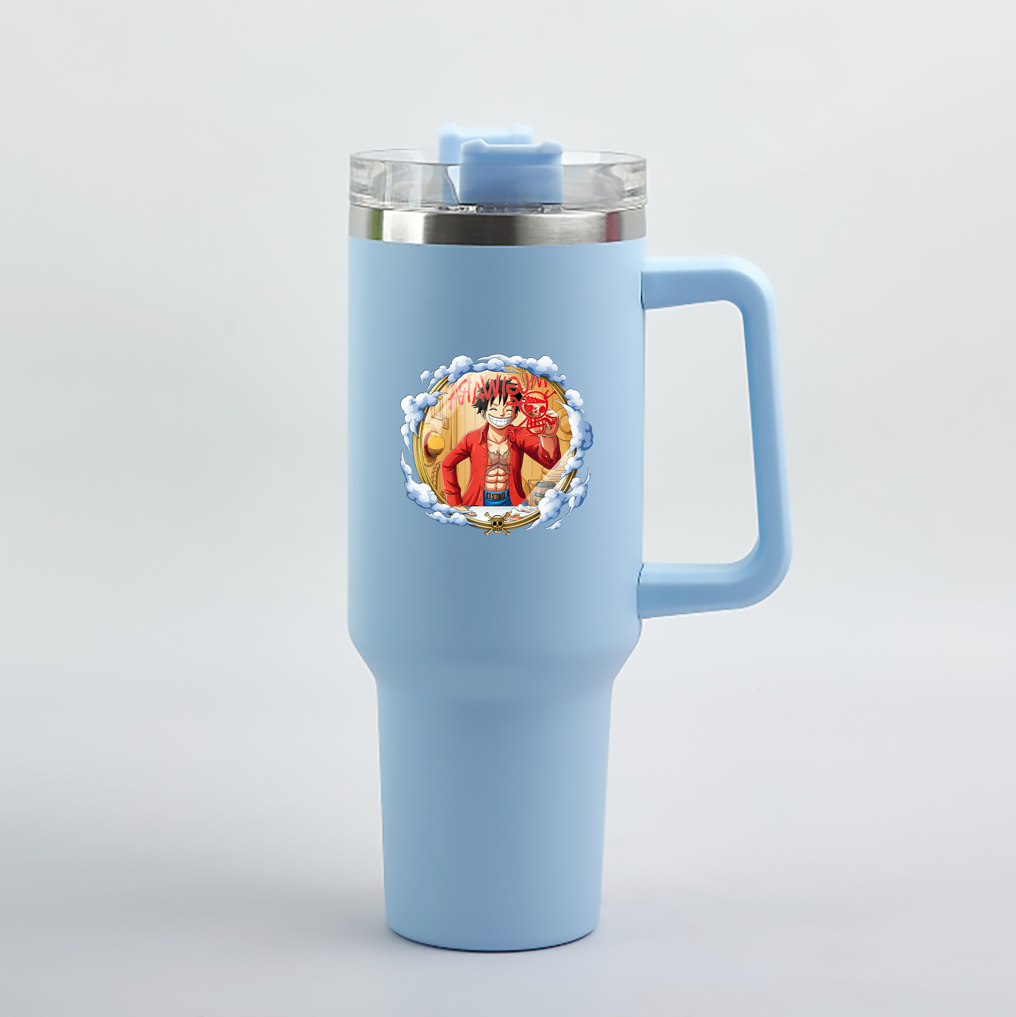 ワンピース モンキー・D・ルフィ ONE PIECE Monkey D. Luffy 1200mL車用タンブラー（カラープリント）