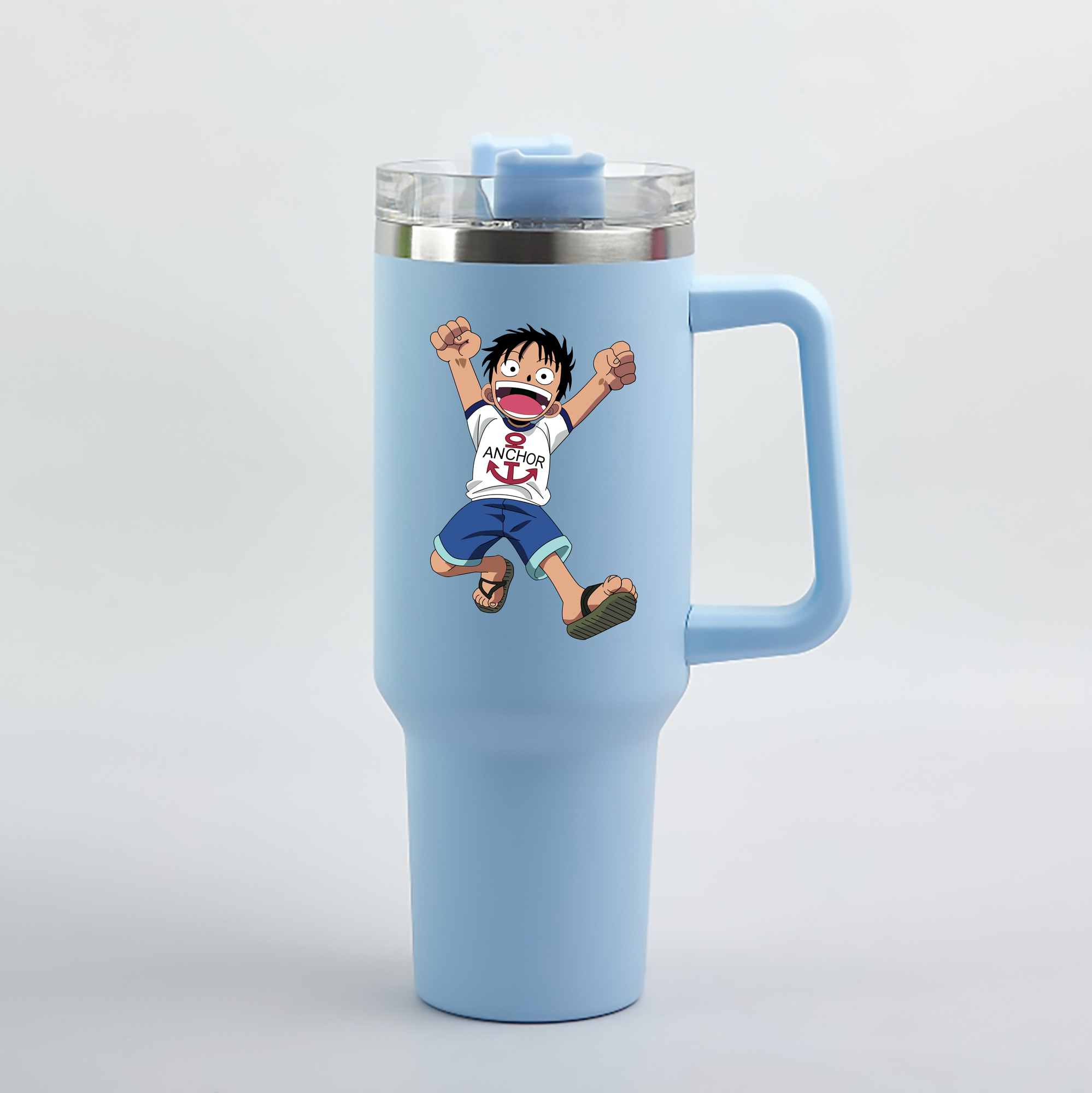 ワンピース モンキー・D・ルフィ ONE PIECE Monkey D. Luffy 1200mL車用タンブラー（カラープリント）