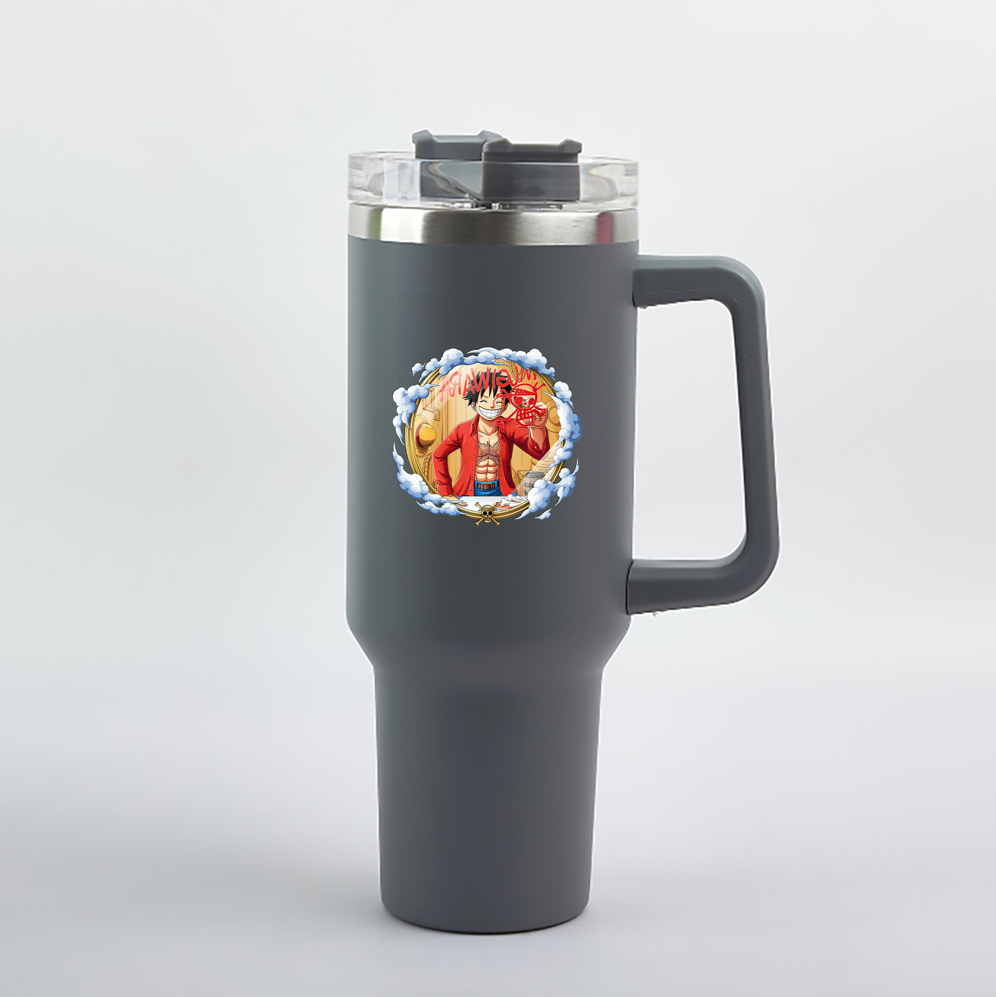 ワンピース モンキー・D・ルフィ ONE PIECE Monkey D. Luffy 1200mL車用タンブラー（カラープリント）