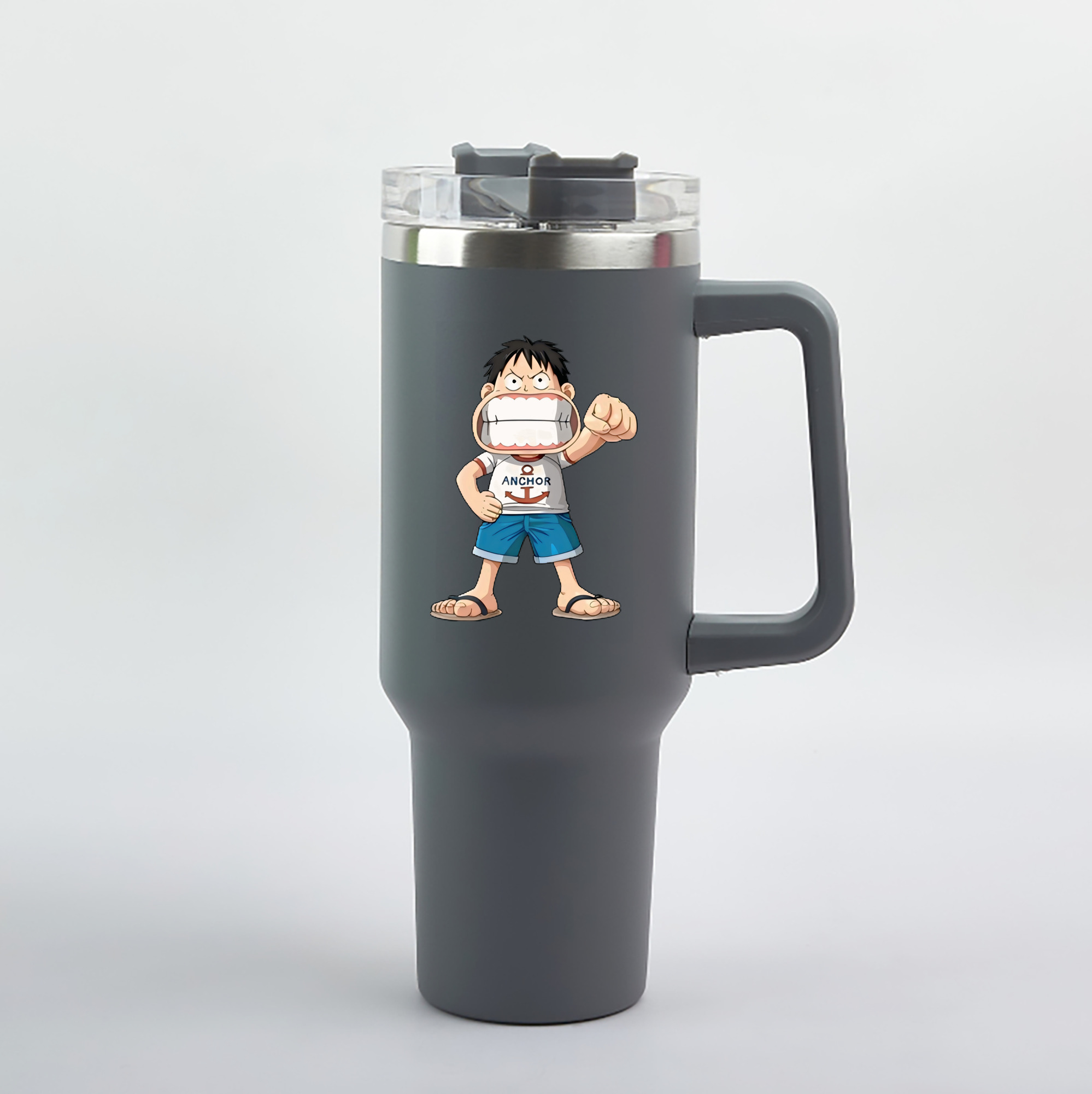 ワンピース モンキー・D・ルフィ ONE PIECE Monkey D. Luffy 1200mL車用タンブラー（カラープリント）