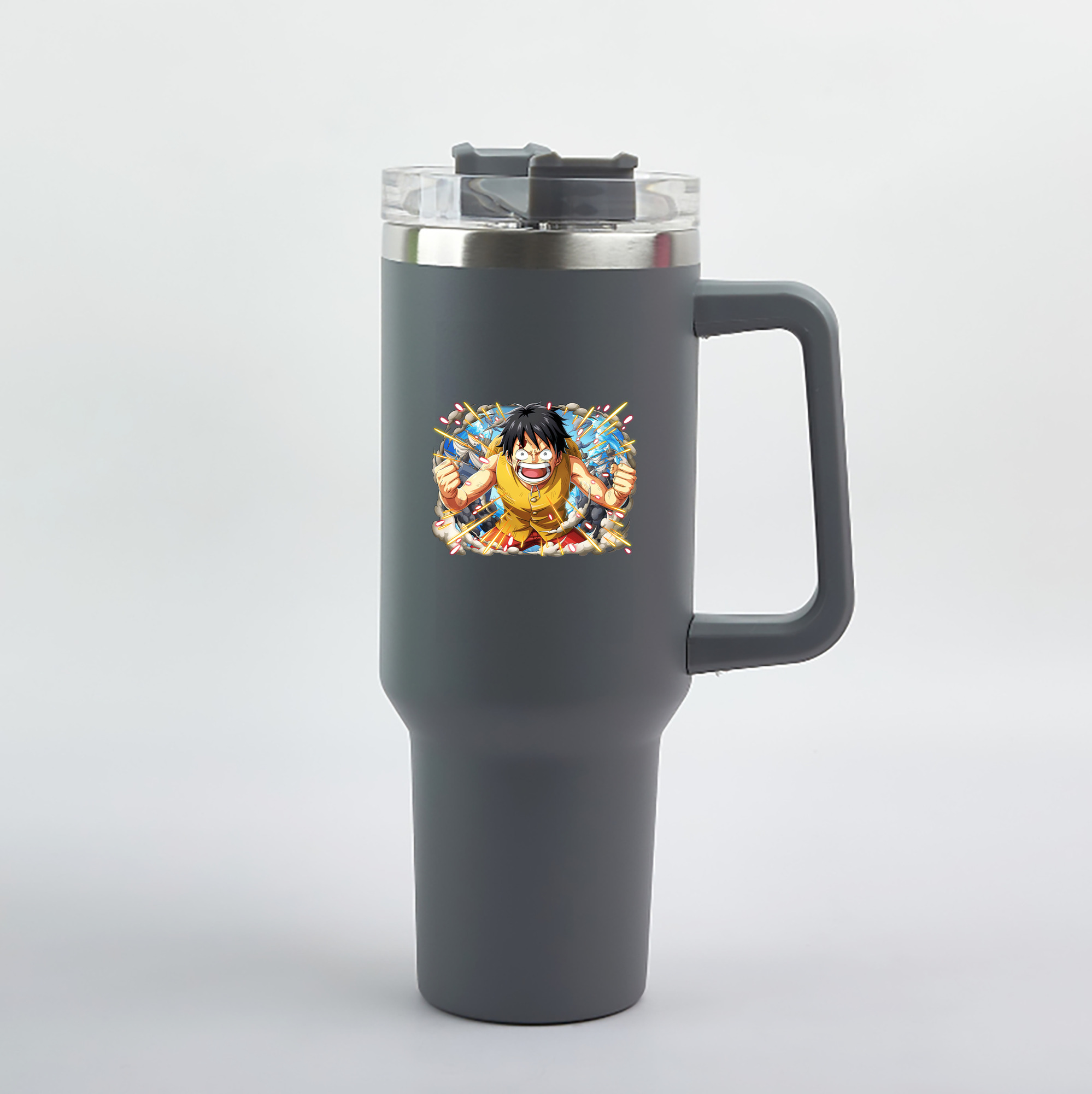 ワンピース モンキー・D・ルフィ ONE PIECE Monkey D. Luffy 1200mL車用タンブラー（カラープリント）