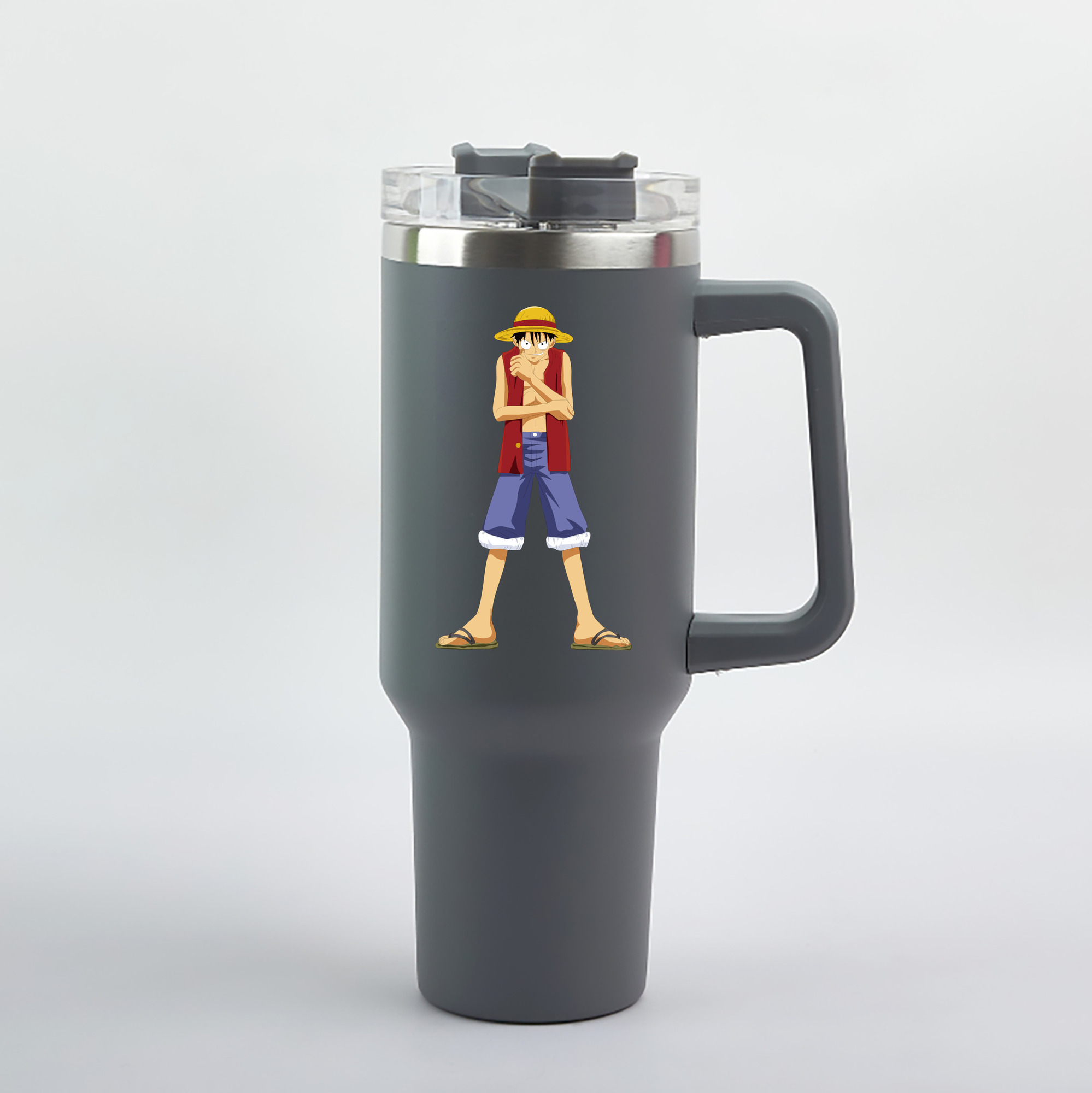 ワンピース モンキー・D・ルフィ ONE PIECE Monkey D. Luffy 1200mL車用タンブラー（カラープリント）