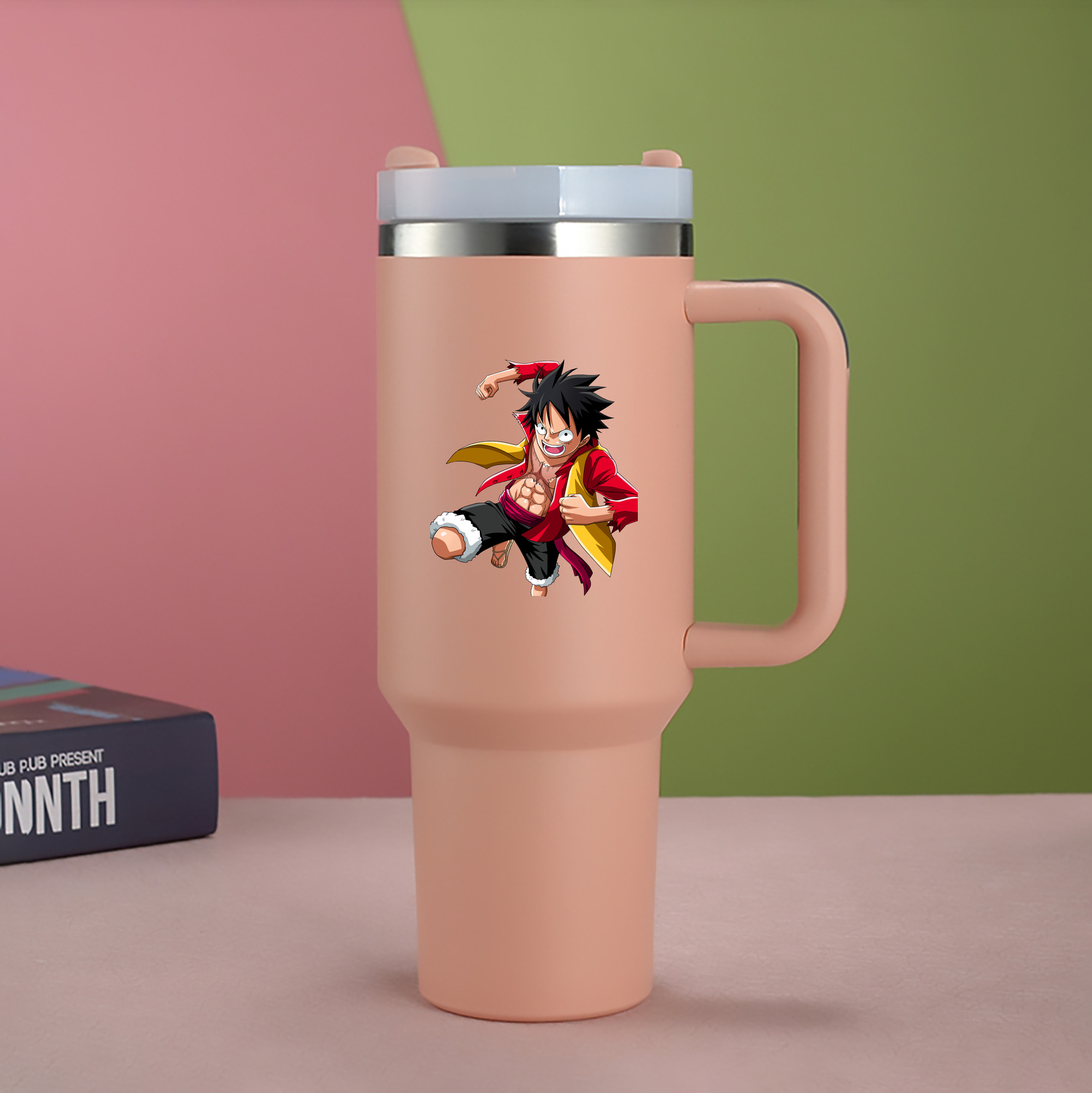 ワンピース モンキー・D・ルフィ ONE PIECE Monkey D. Luffy 1200mL車用タンブラー（カラープリント）