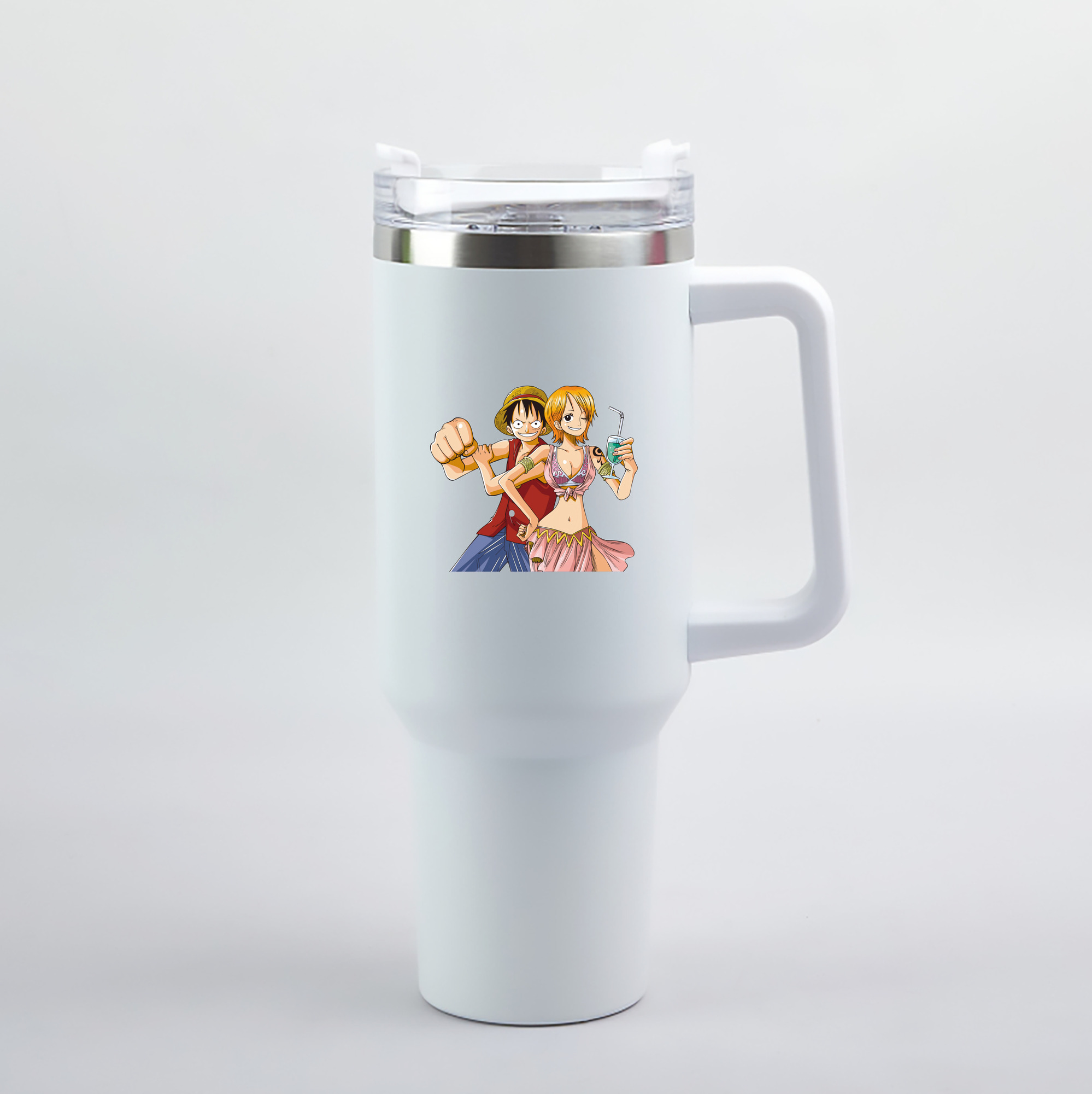 ワンピース モンキー・D・ルフィ ONE PIECE Monkey D. Luffy 1200mL車用タンブラー（カラープリント）