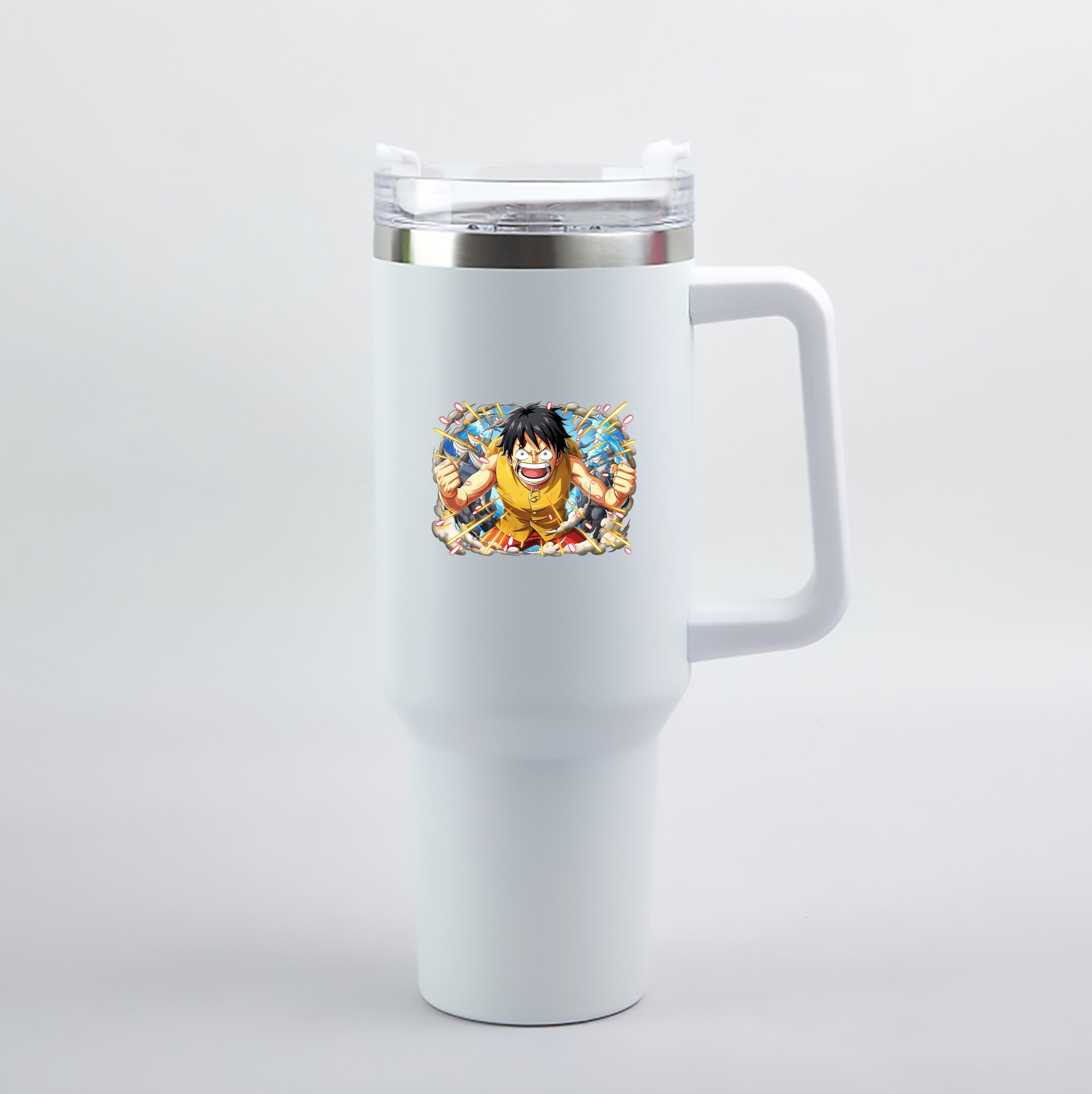 ワンピース モンキー・D・ルフィ ONE PIECE Monkey D. Luffy 1200mL車用タンブラー（カラープリント）