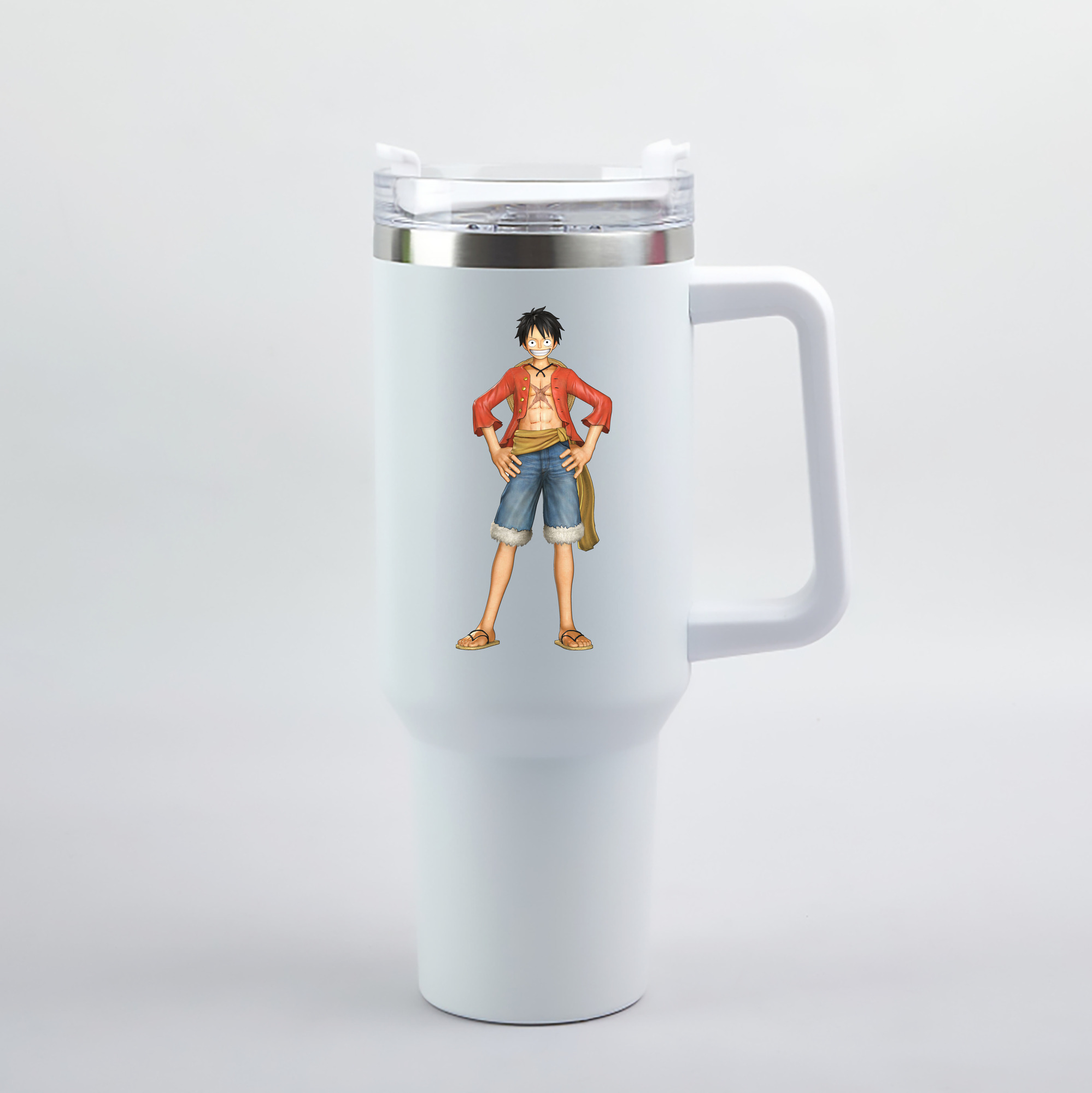 ワンピース モンキー・D・ルフィ ONE PIECE Monkey D. Luffy 1200mL車用タンブラー（カラープリント）