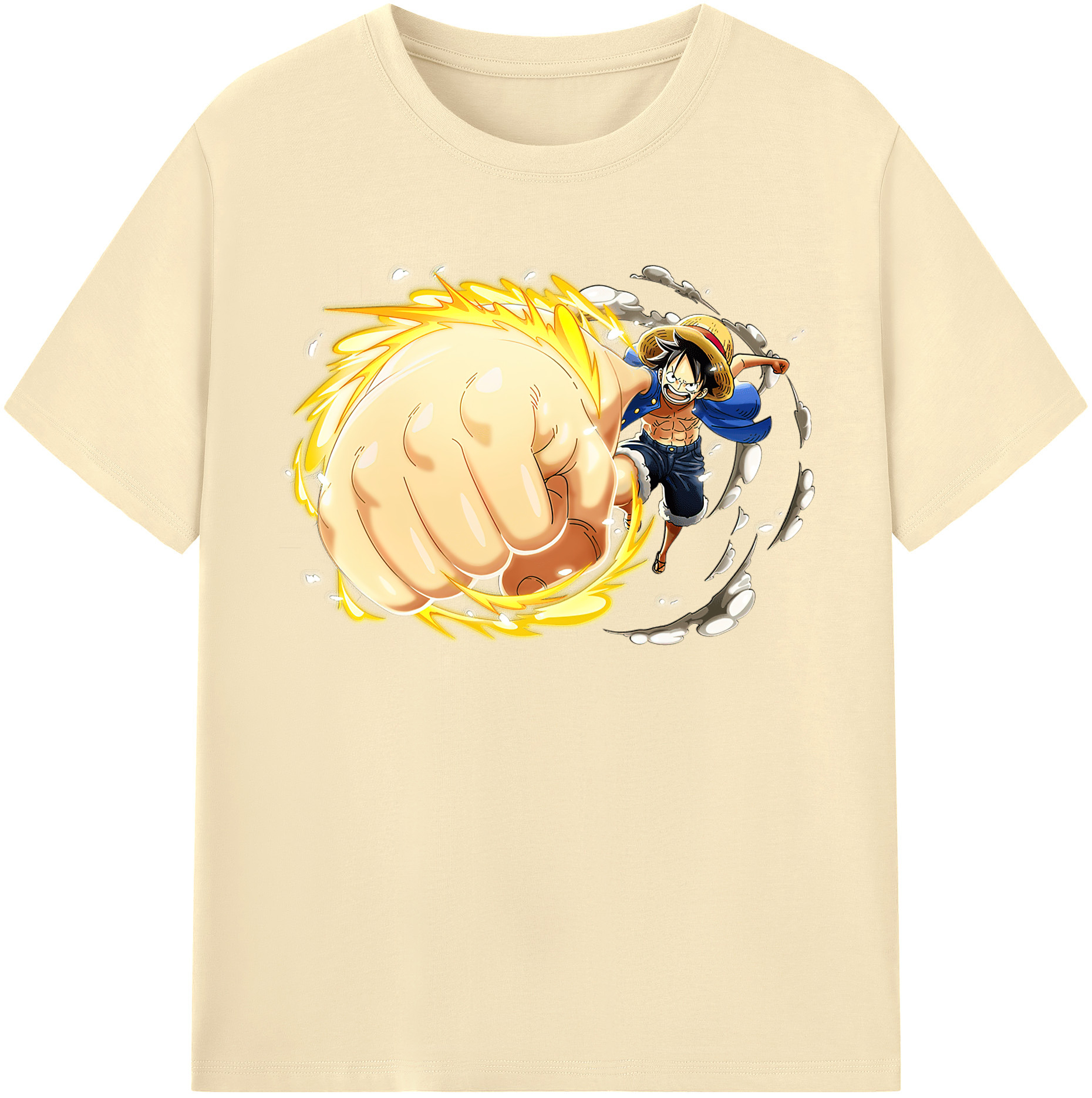 ワンピース モンキー・D・ルフィ ONE PIECE Monkey D. Luffy 綿100％半袖Tシャツ（フロントプリント）