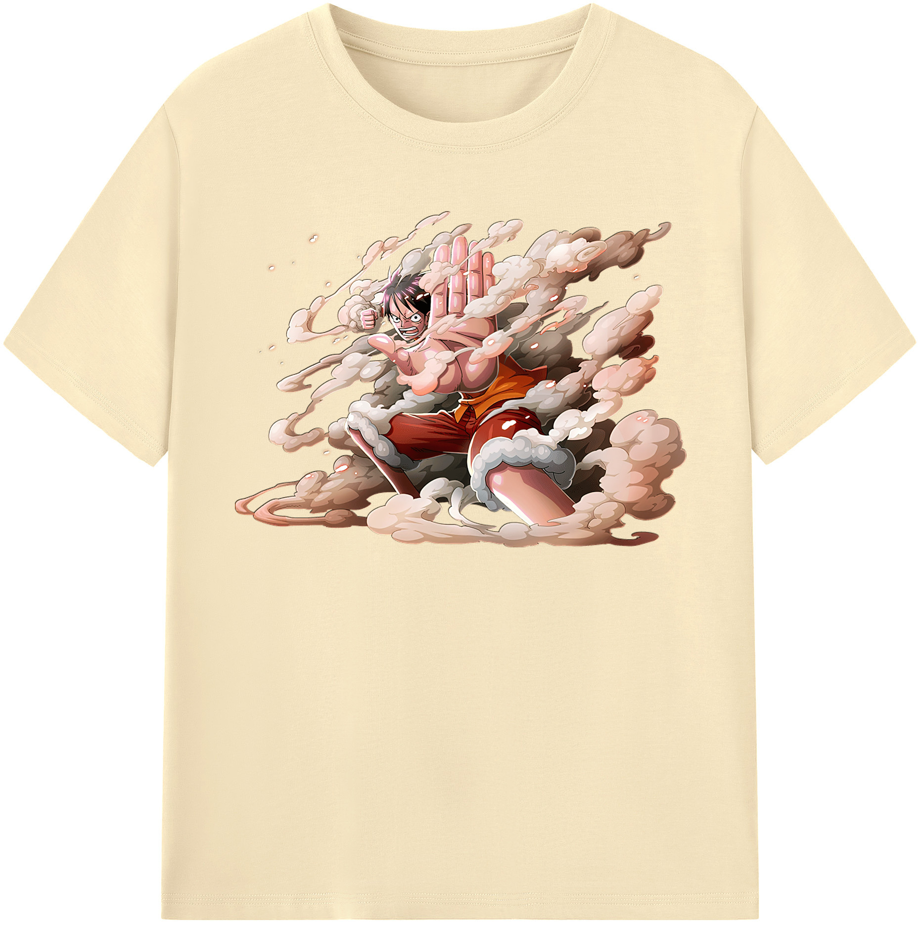ワンピース モンキー・D・ルフィ ONE PIECE Monkey D. Luffy 綿100％半袖Tシャツ（フロントプリント）